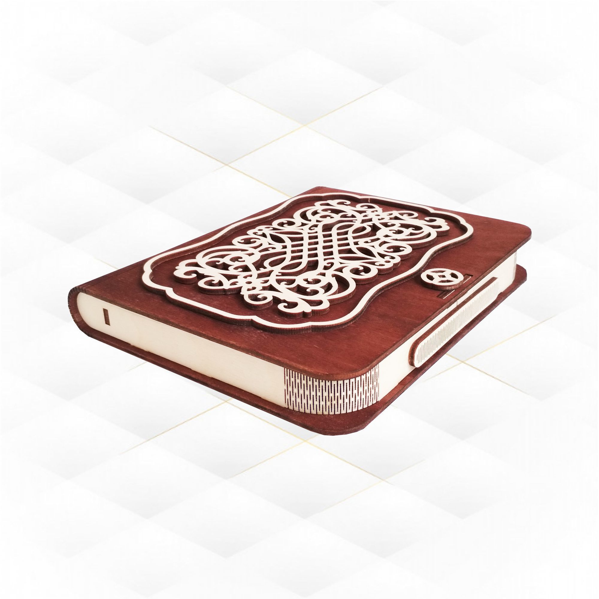 Album with pattern ready use laser cut files 3D print model_2