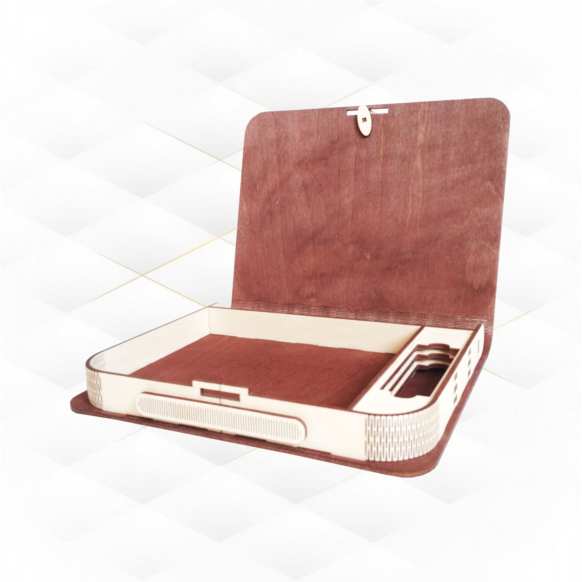 Album with pattern ready use laser cut files 3D print model_4