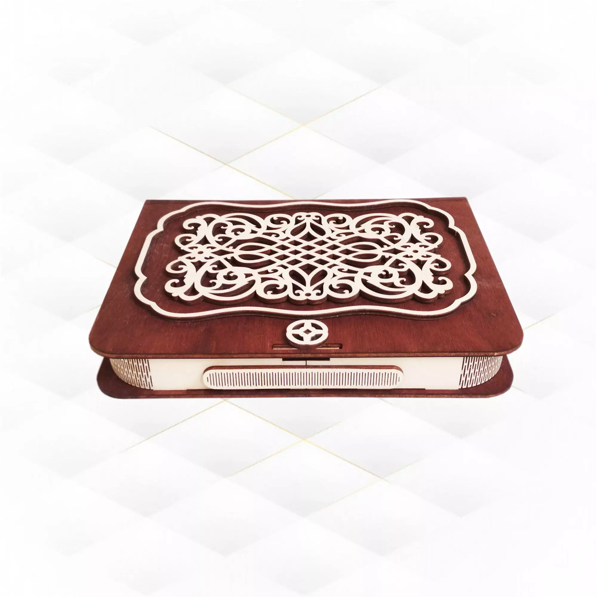 Album with pattern ready use laser cut files 3D print model_0