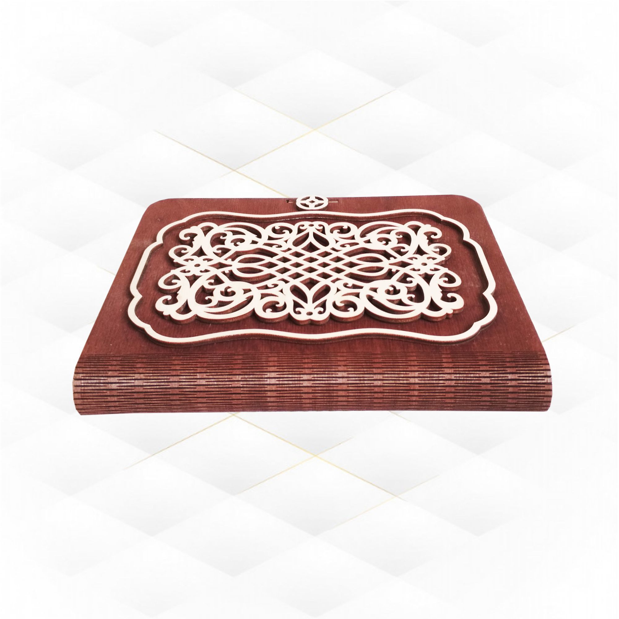 Album with pattern ready use laser cut files 3D print model_3