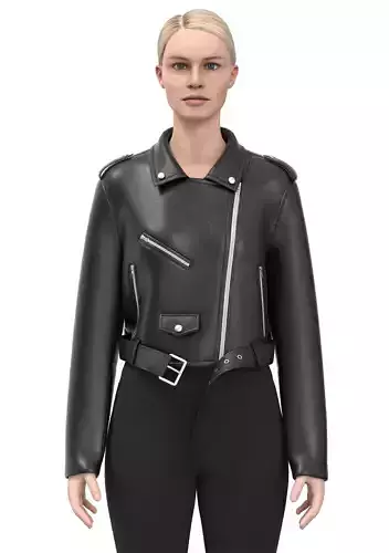 ladies biker jacket Low-poly 3D model