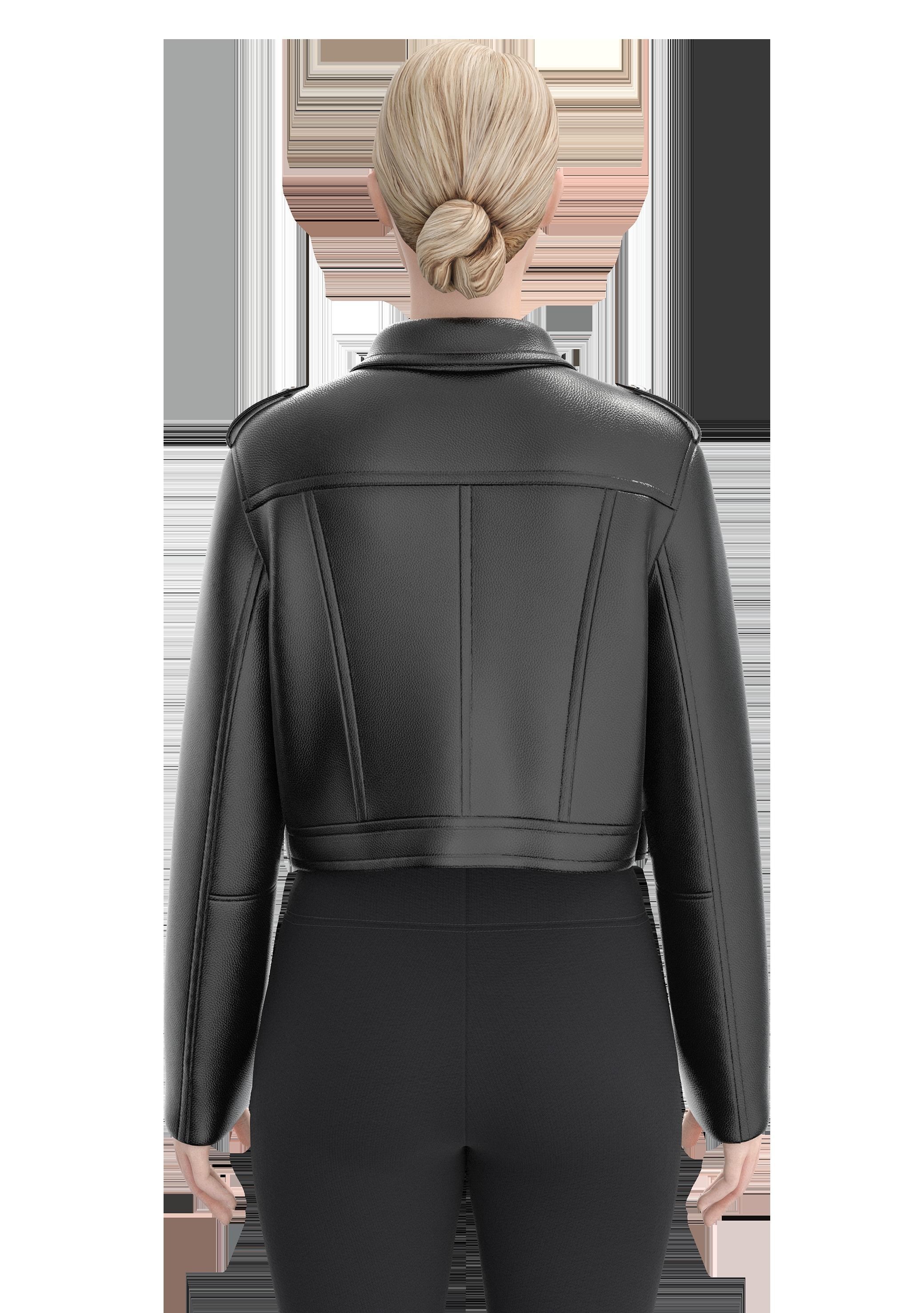 ladies biker jacket Low-poly 3D model_1