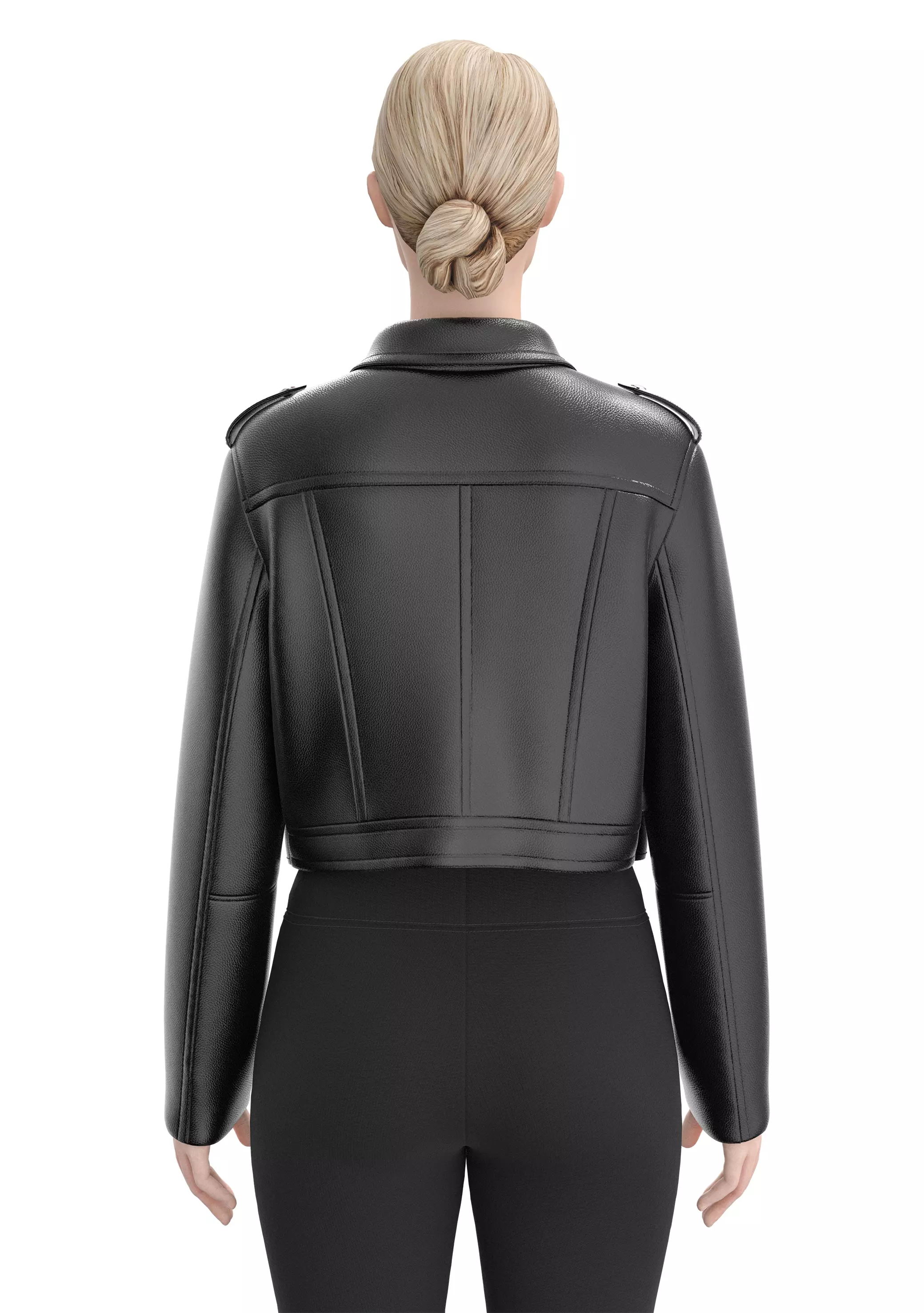 ladies biker jacket Low-poly 3D model_57