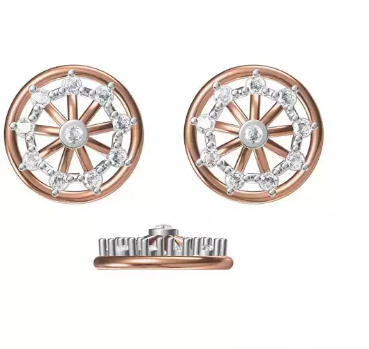 Women Diamond Earrings STL FBX JCD Details