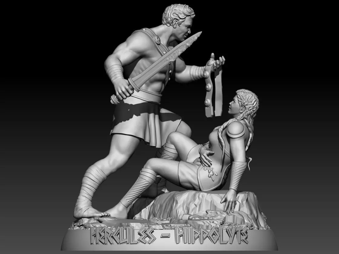 Hercules and Hippolyte 3D print model_0