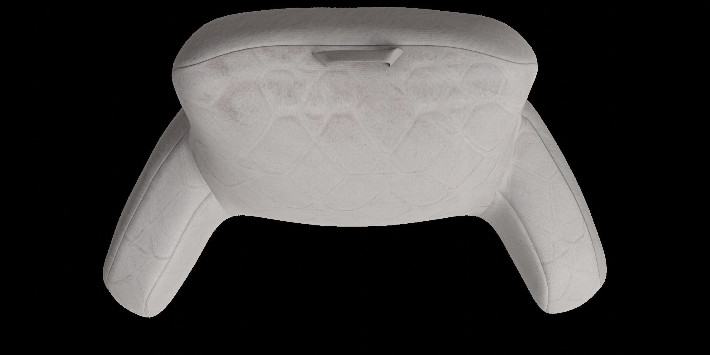 Gray Backrest Pillow Low-poly 3D model_1