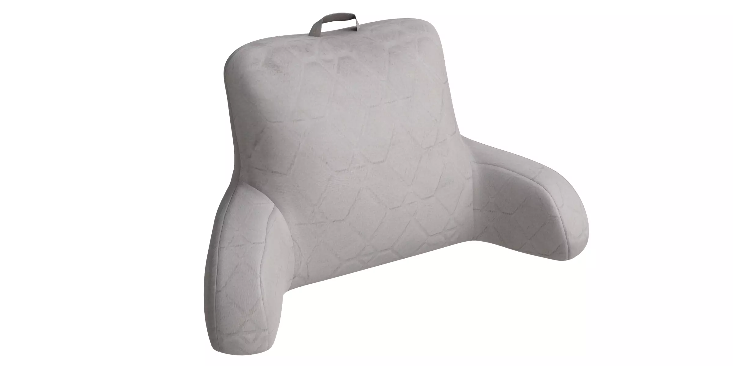 Gray Backrest Pillow Low-poly 3D model_0