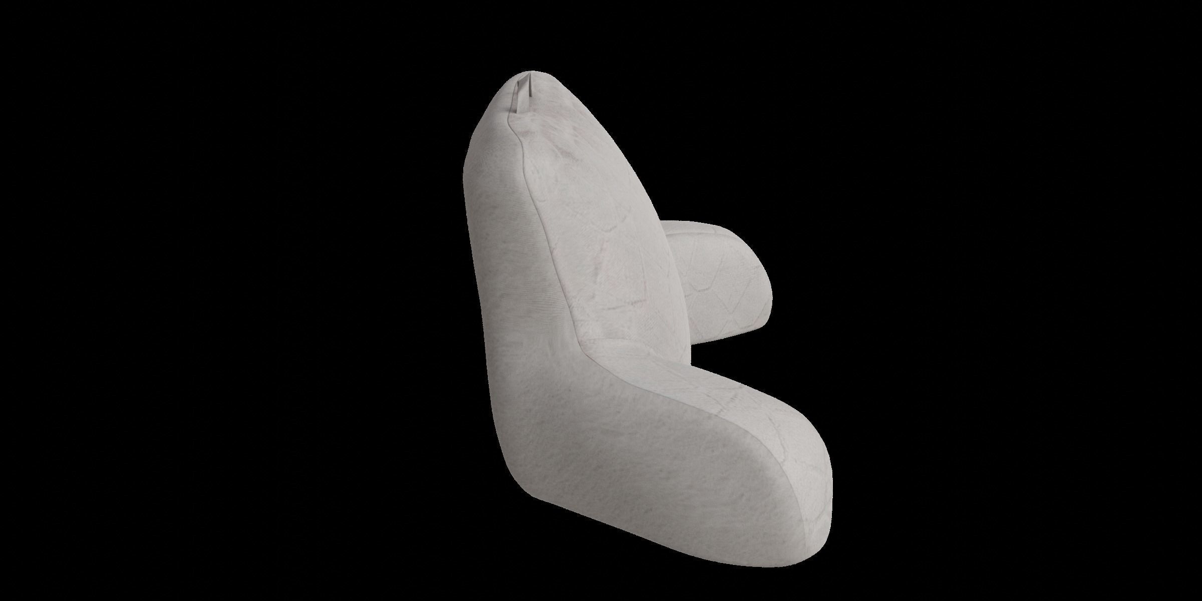 Gray Backrest Pillow Low-poly 3D model_9