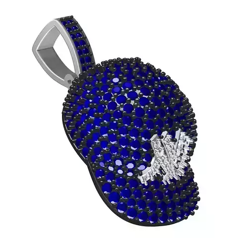 Antique Full Diamond Cap Hip Hop Pendant