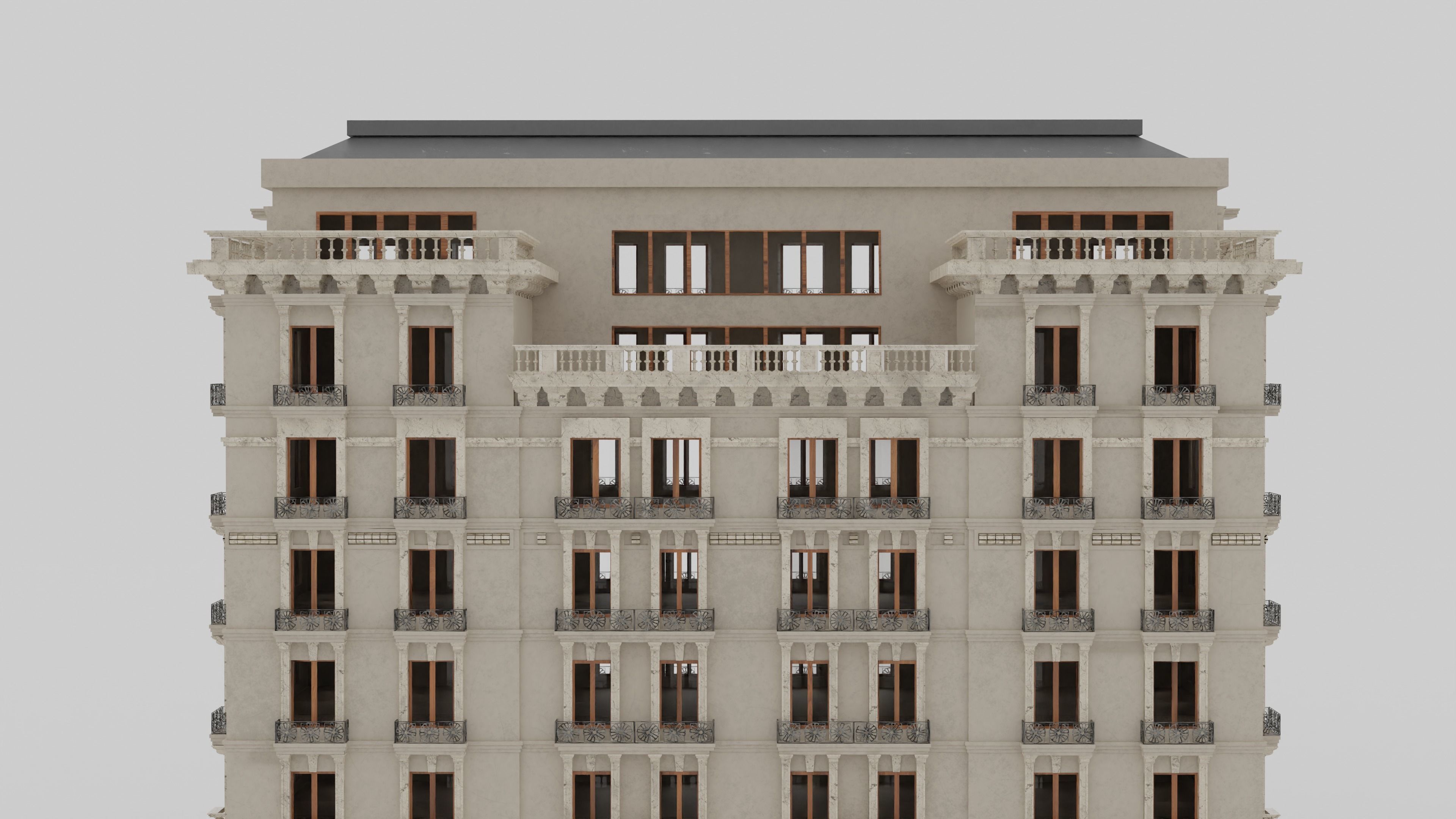 Classical Architecture Apartment 3D model_27