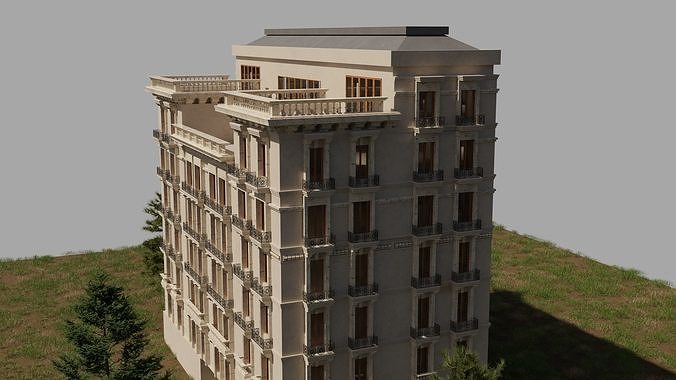 Classical Architecture Apartment 3D model 2