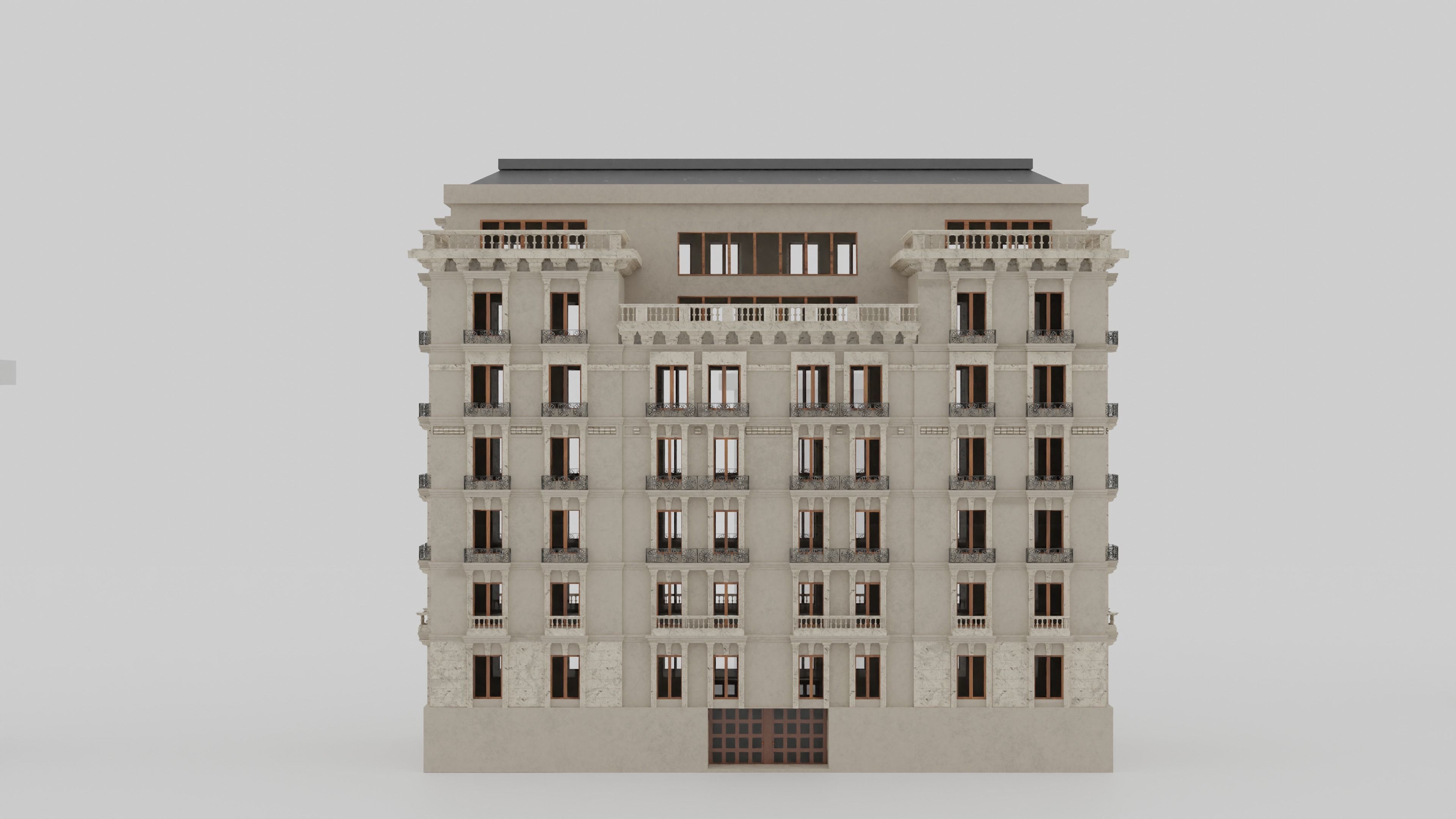 Classical Architecture Apartment 3D model_11