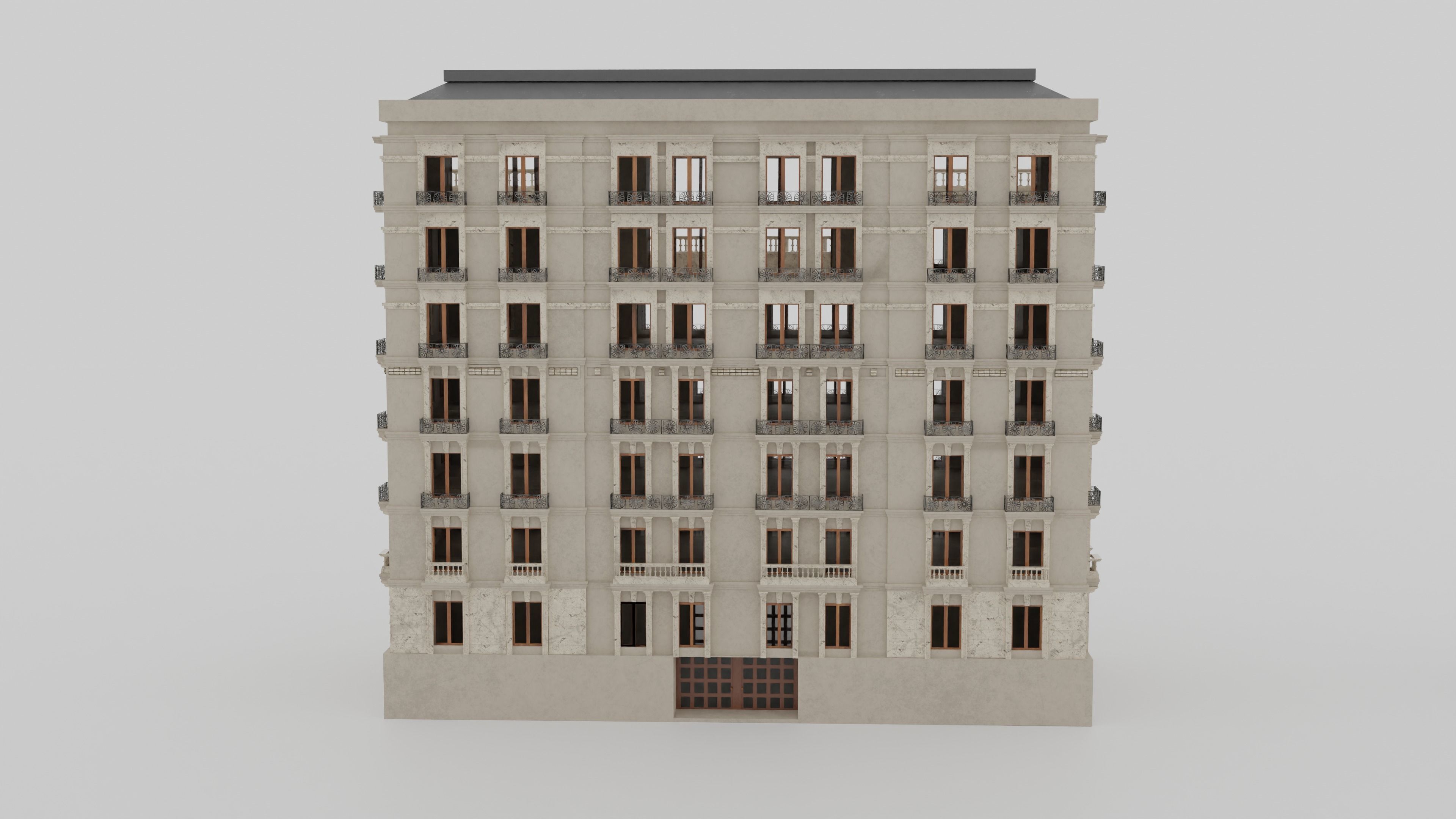 Classical Architecture Apartment 3D model_16