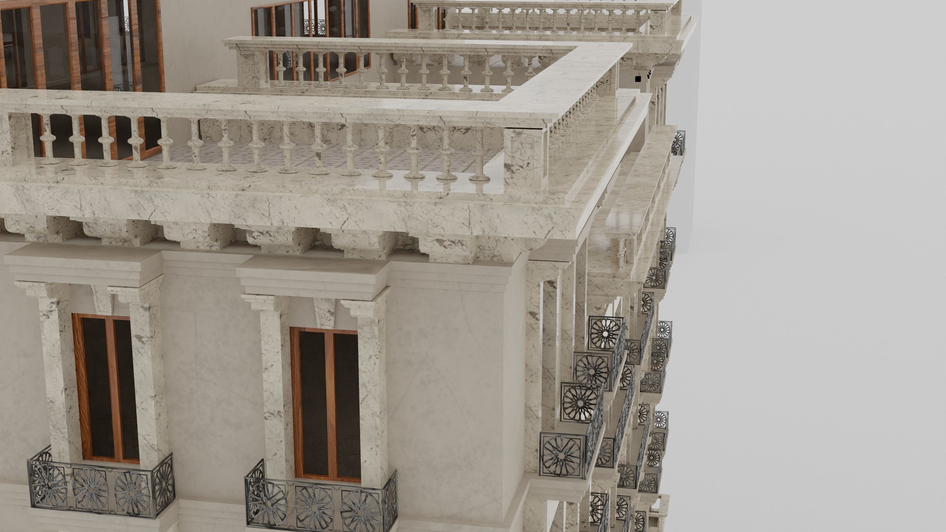 Classical Architecture Apartment 3D model_26
