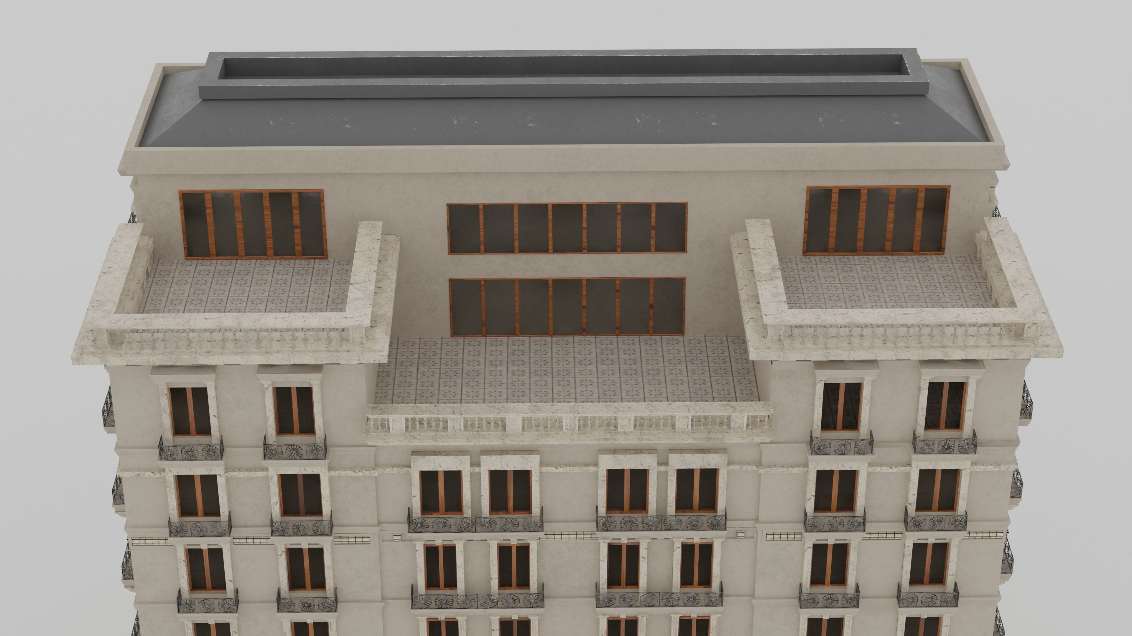 Classical Architecture Apartment 3D model_25