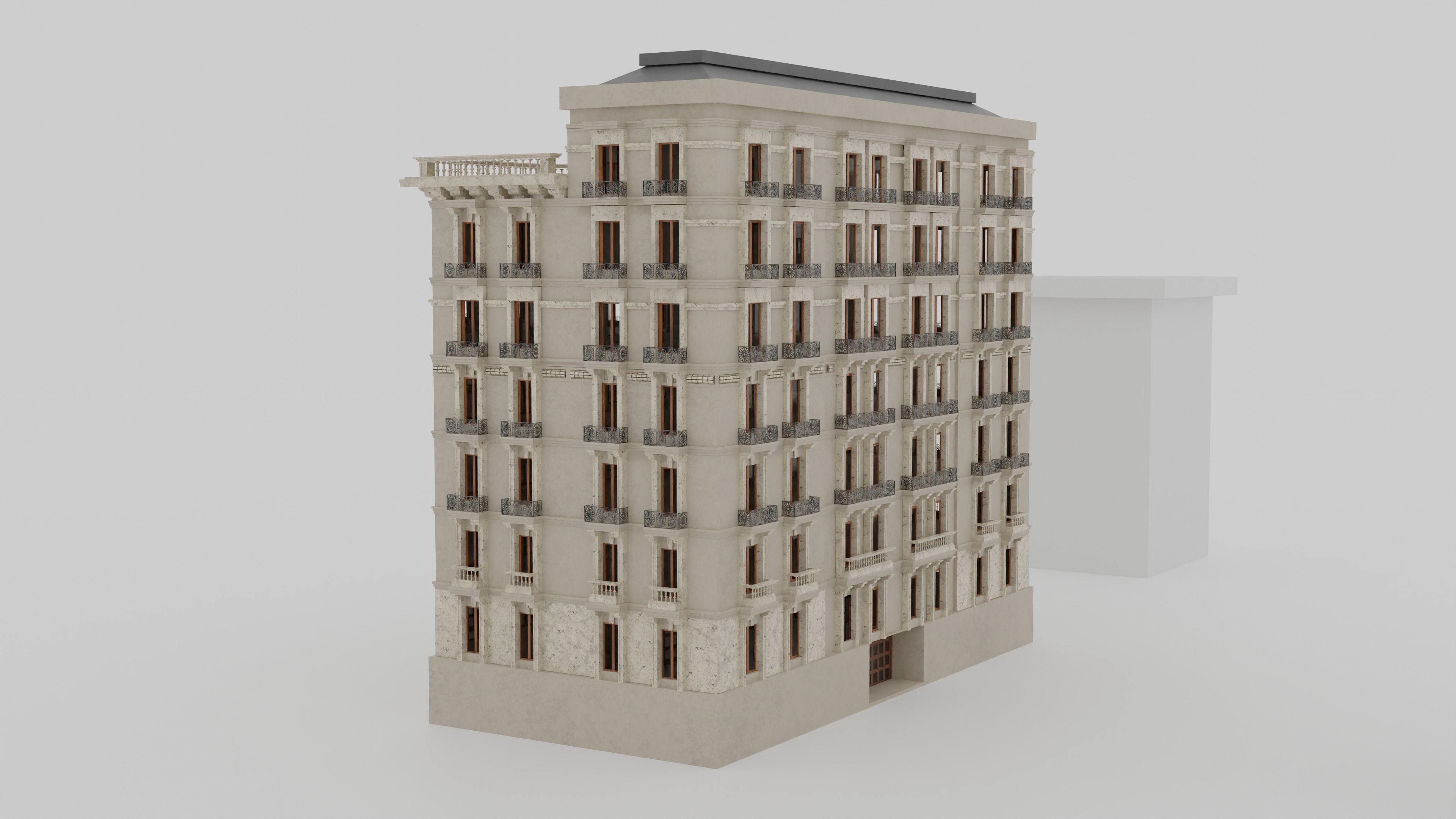 Classical Architecture Apartment 3D model_18