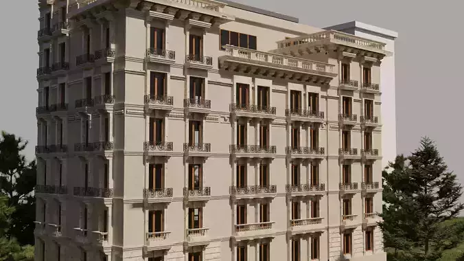 Classical Architecture Apartment 3D model