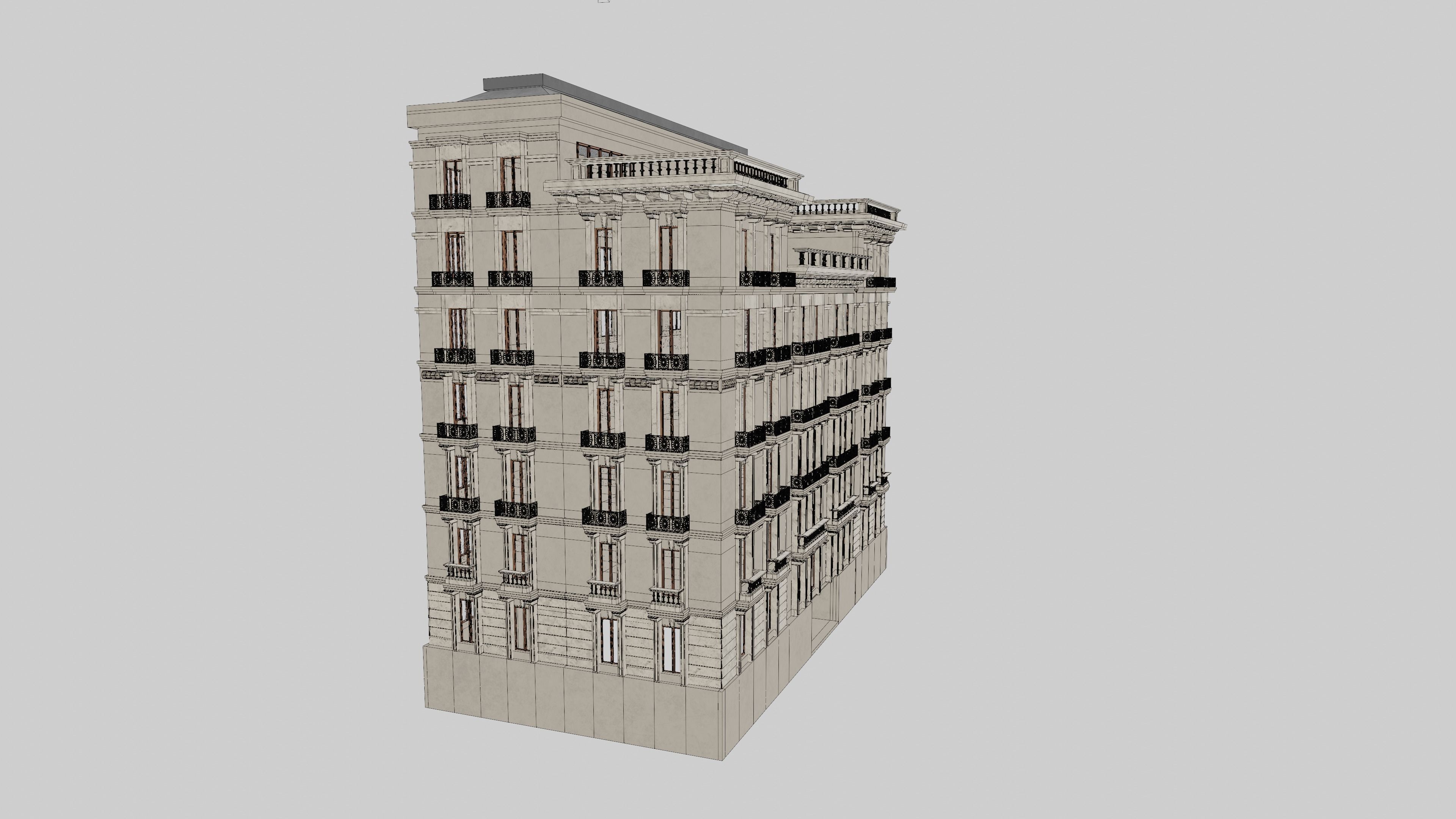 Classical Architecture Apartment 3D model_10