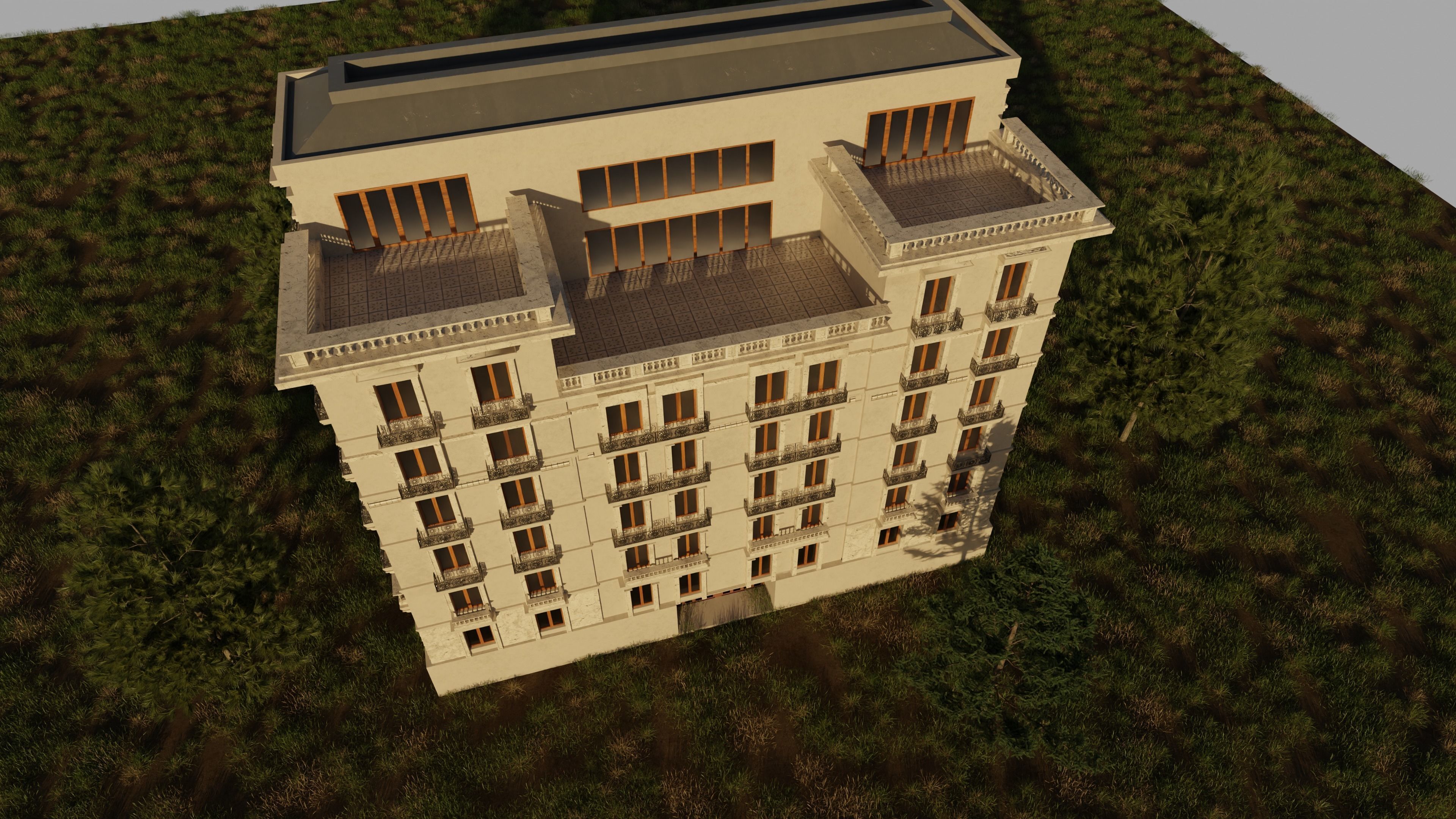 Classical Architecture Apartment 3D model_8