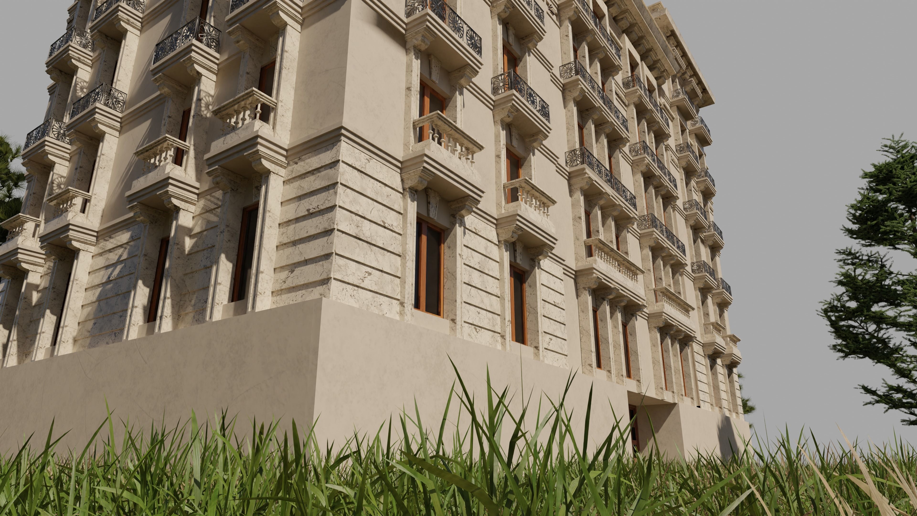 Classical Architecture Apartment 3D model_2