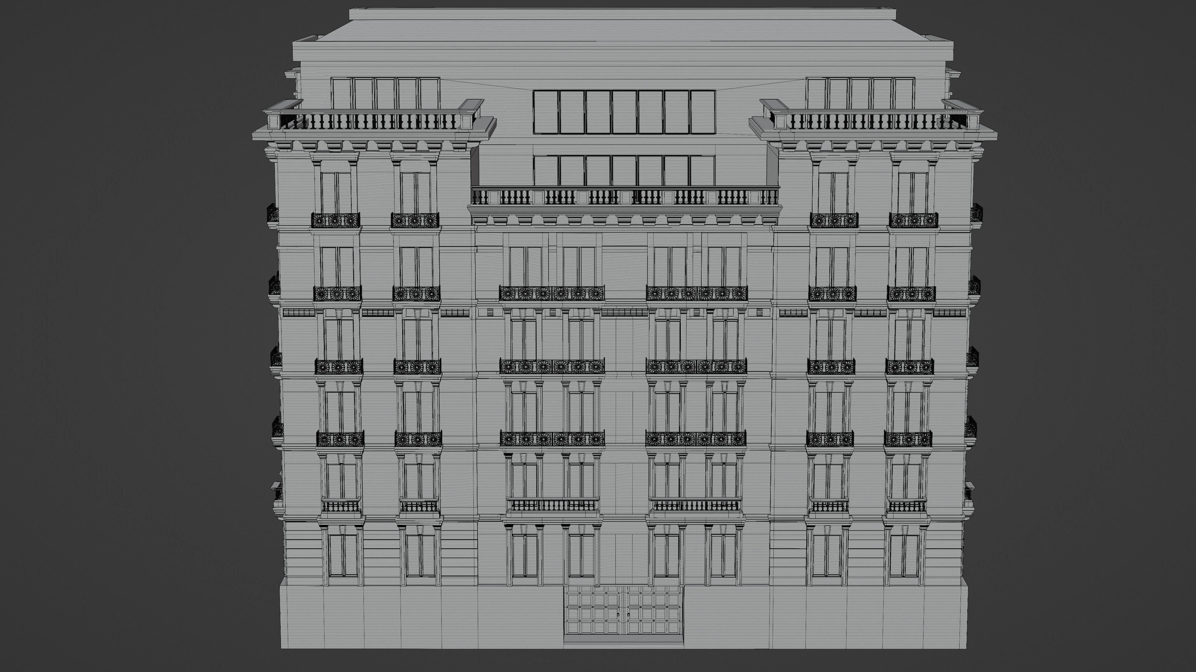 Classical Architecture Apartment 3D model_29