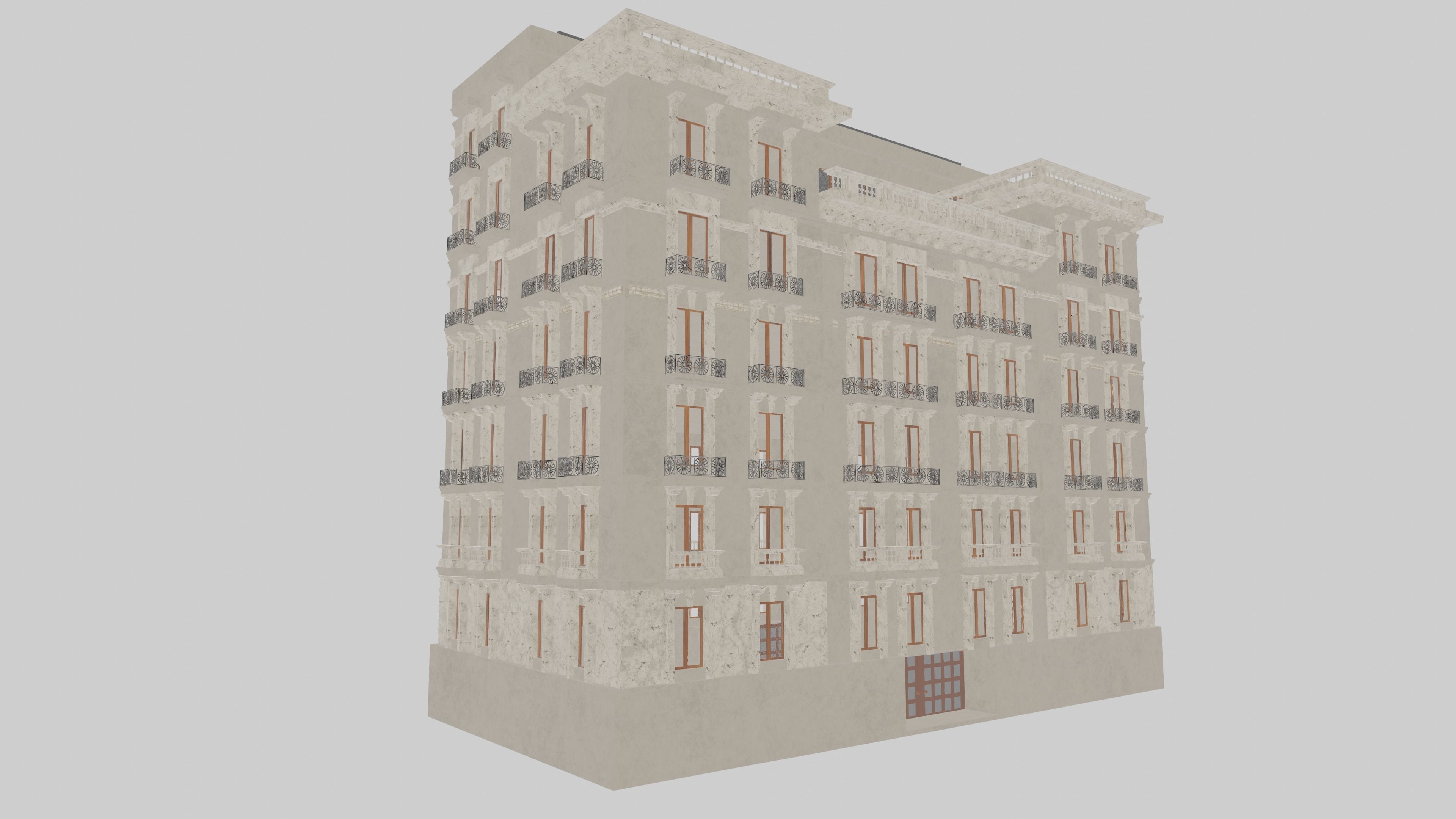 Classical Architecture Apartment 3D model_14