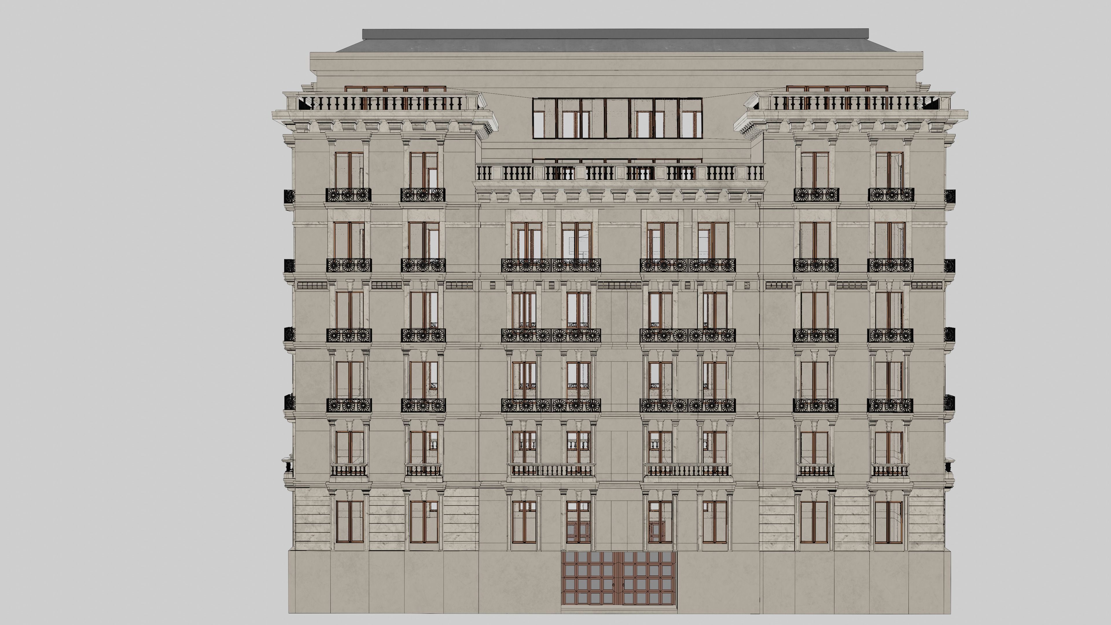 Classical Architecture Apartment 3D model_20
