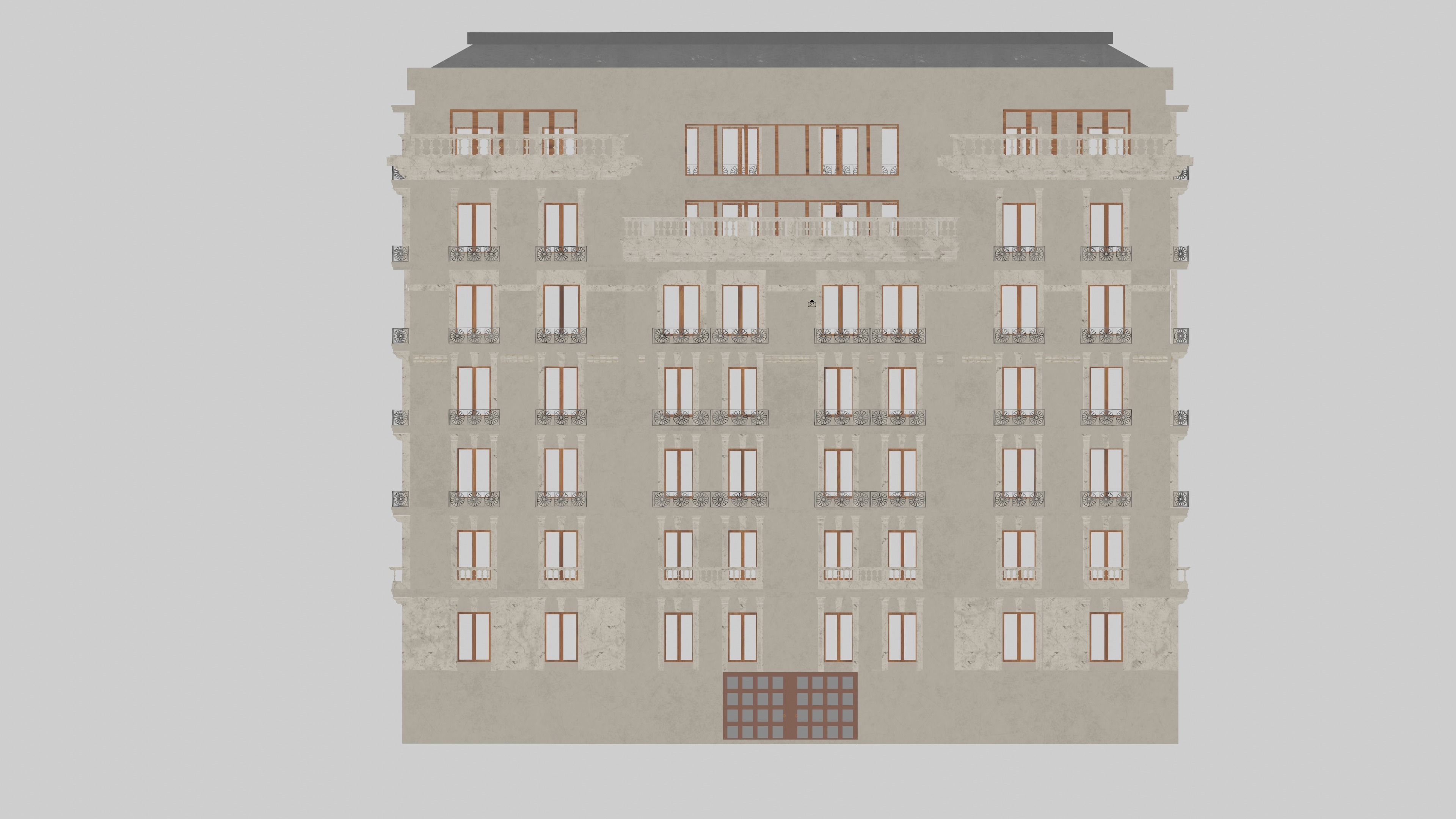 Classical Architecture Apartment 3D model_15