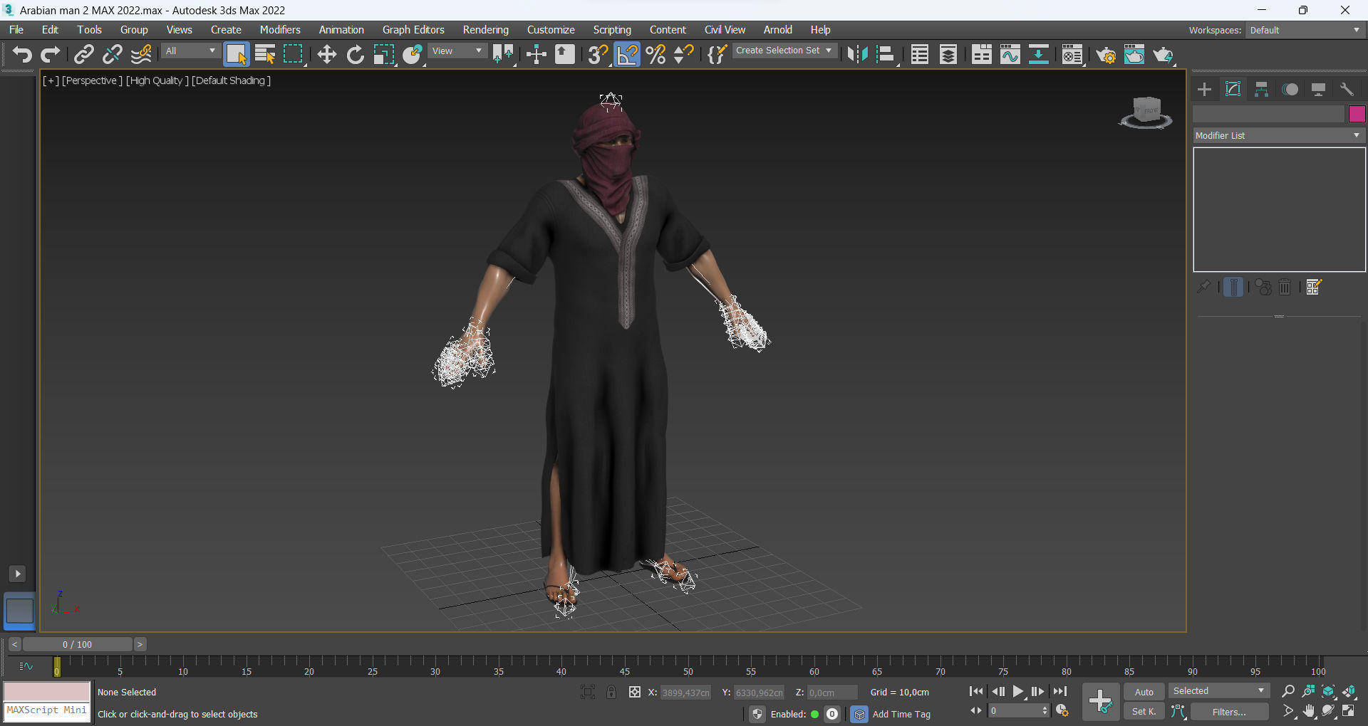 Arab man 2 Low-poly 3D model_13