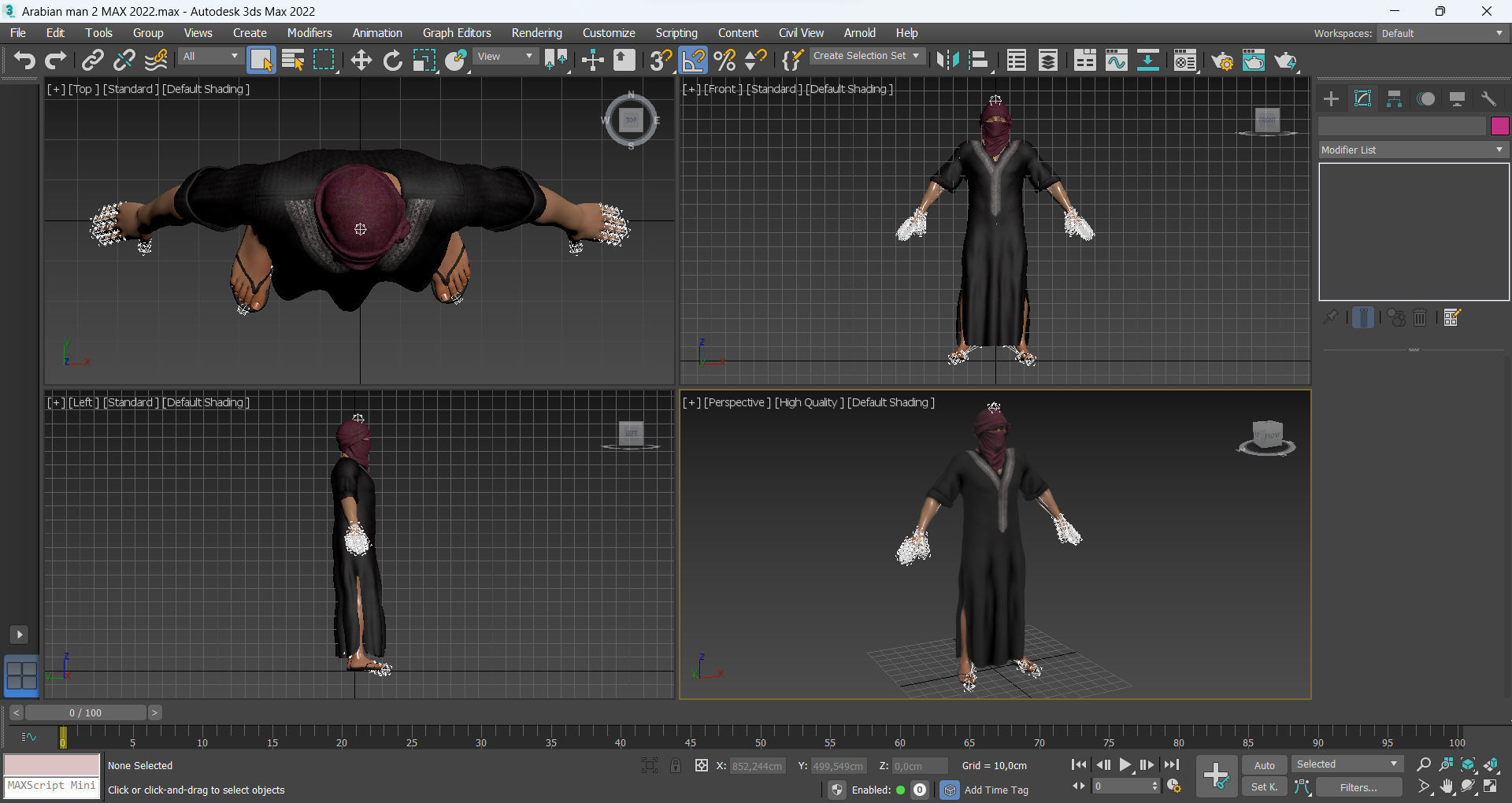 Arab man 2 Low-poly 3D model_12