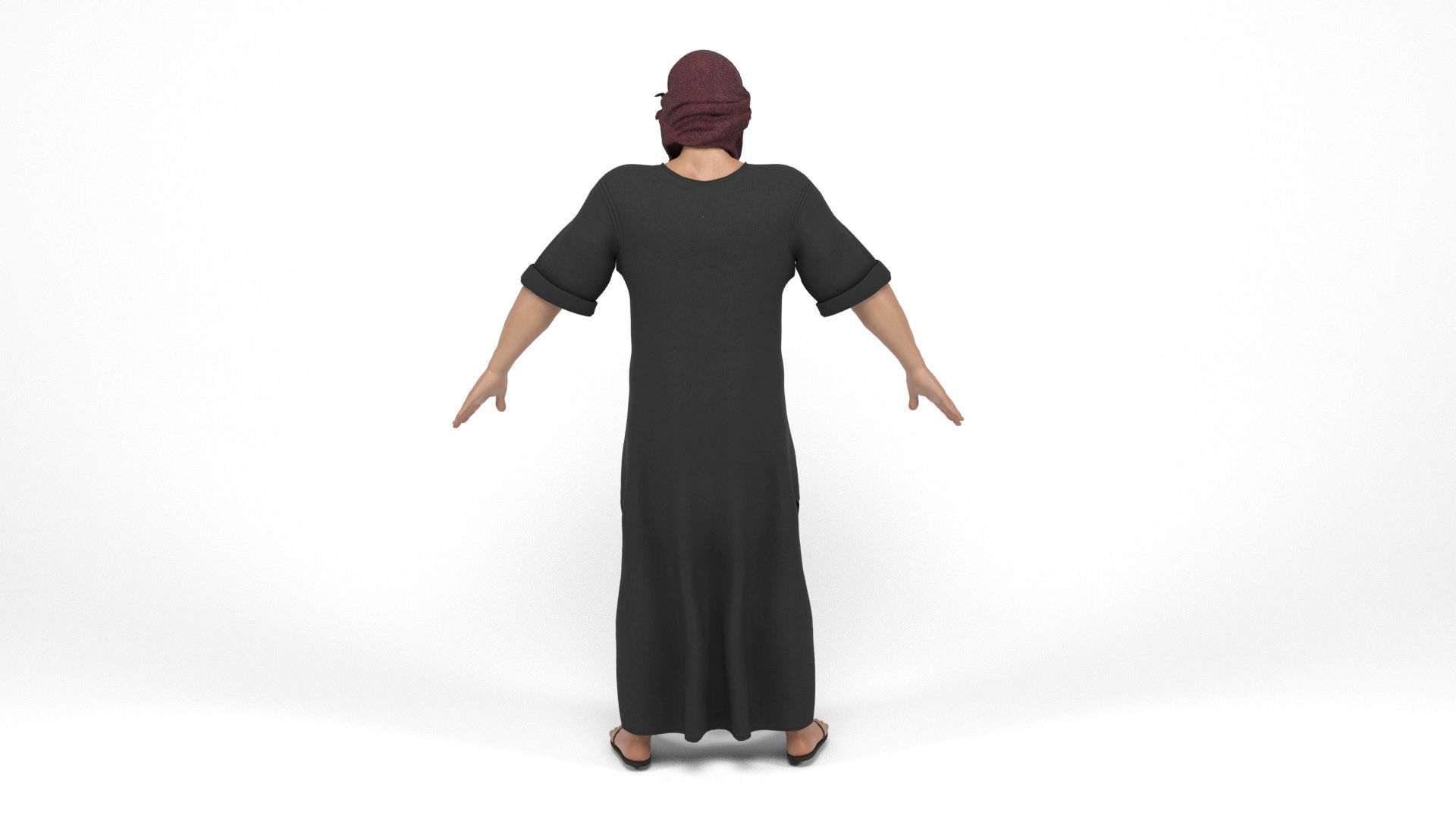 Arab man 2 Low-poly 3D model_3