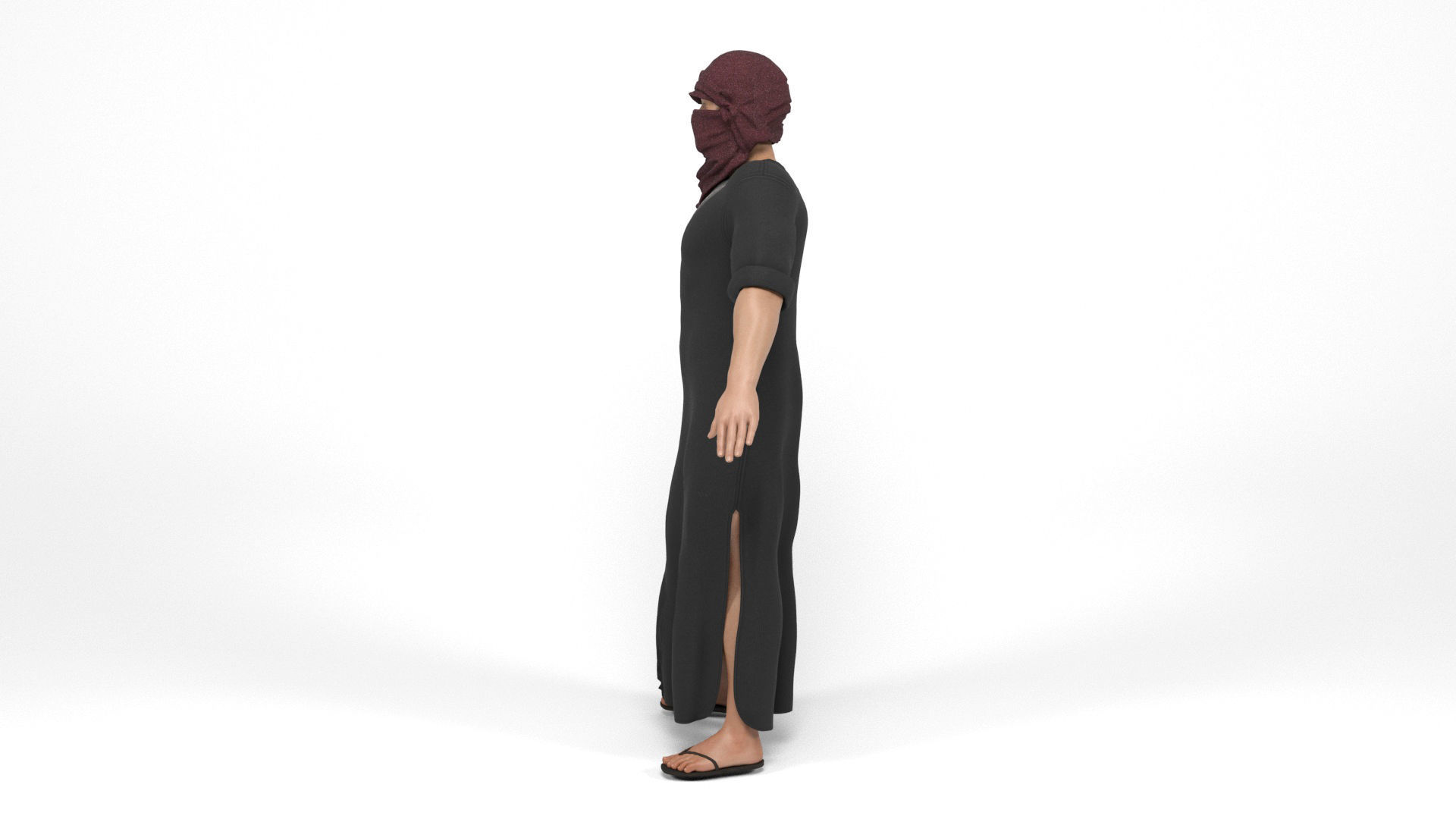 Arab man 2 Low-poly 3D model_4