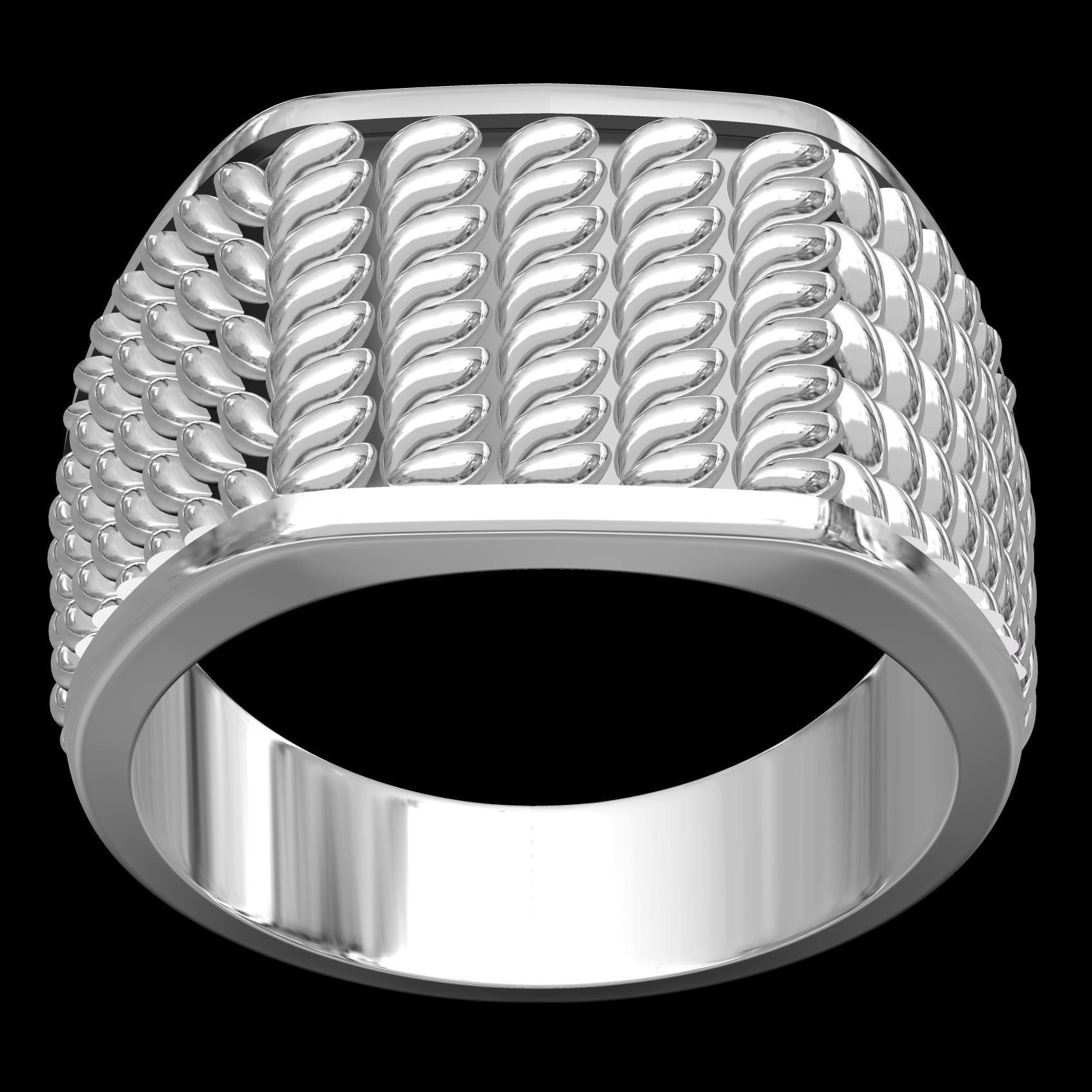 Twisted Wire Spinner Ring for Men 3D print model_9