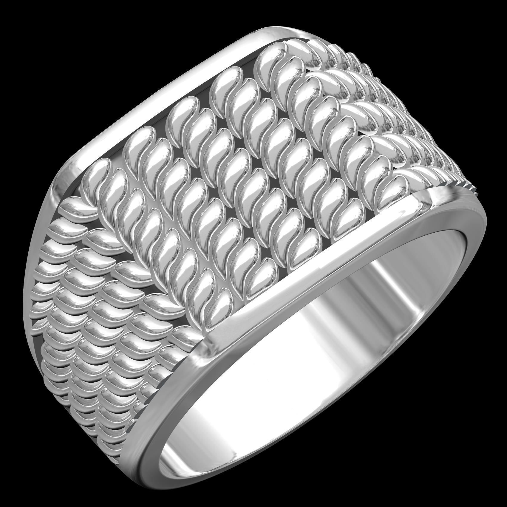 Twisted Wire Spinner Ring for Men 3D print model_11