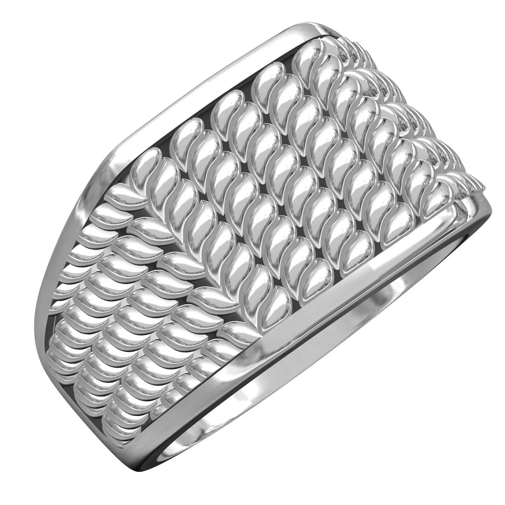 Twisted Wire Spinner Ring for Men 3D print model_0