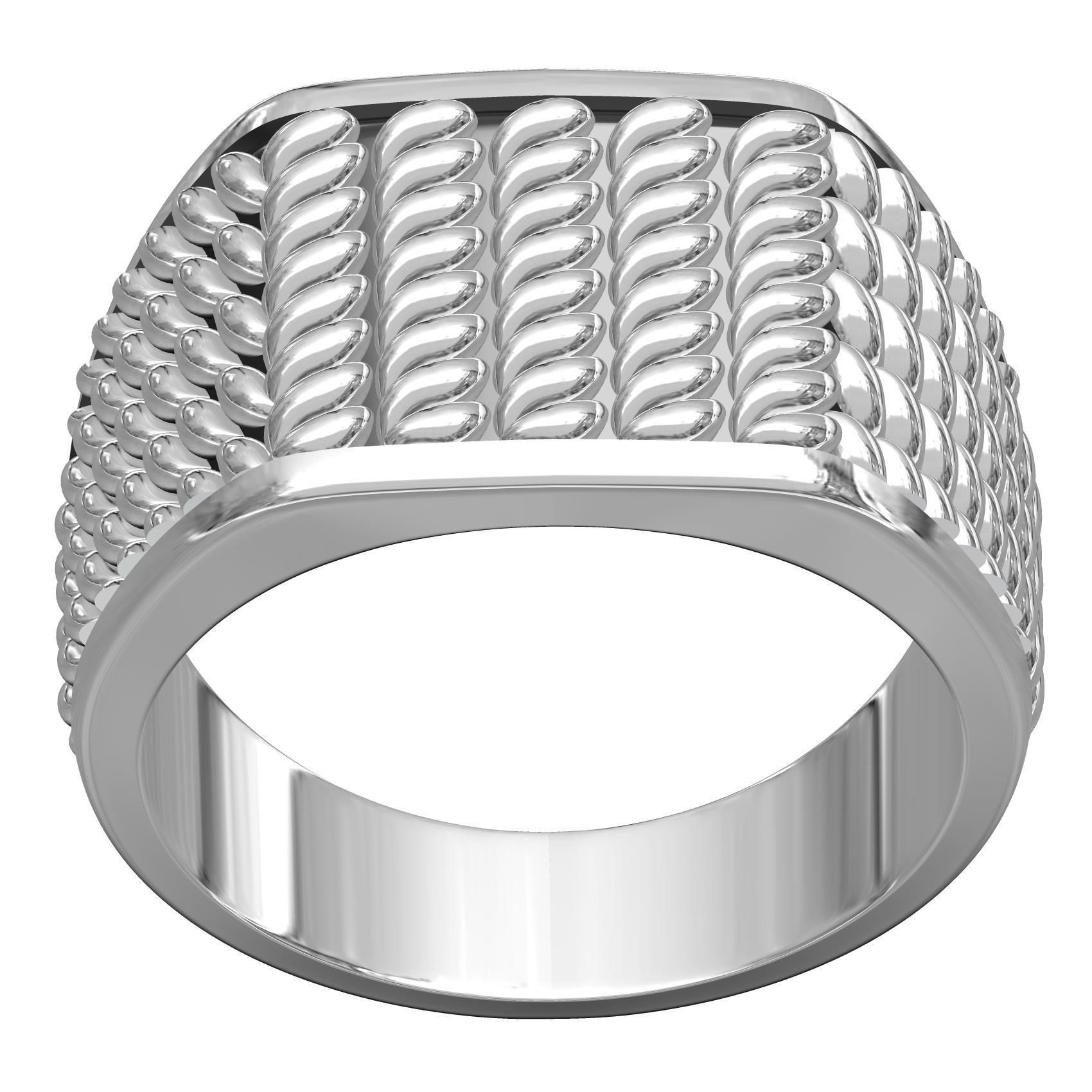 Twisted Wire Spinner Ring for Men 3D print model_2