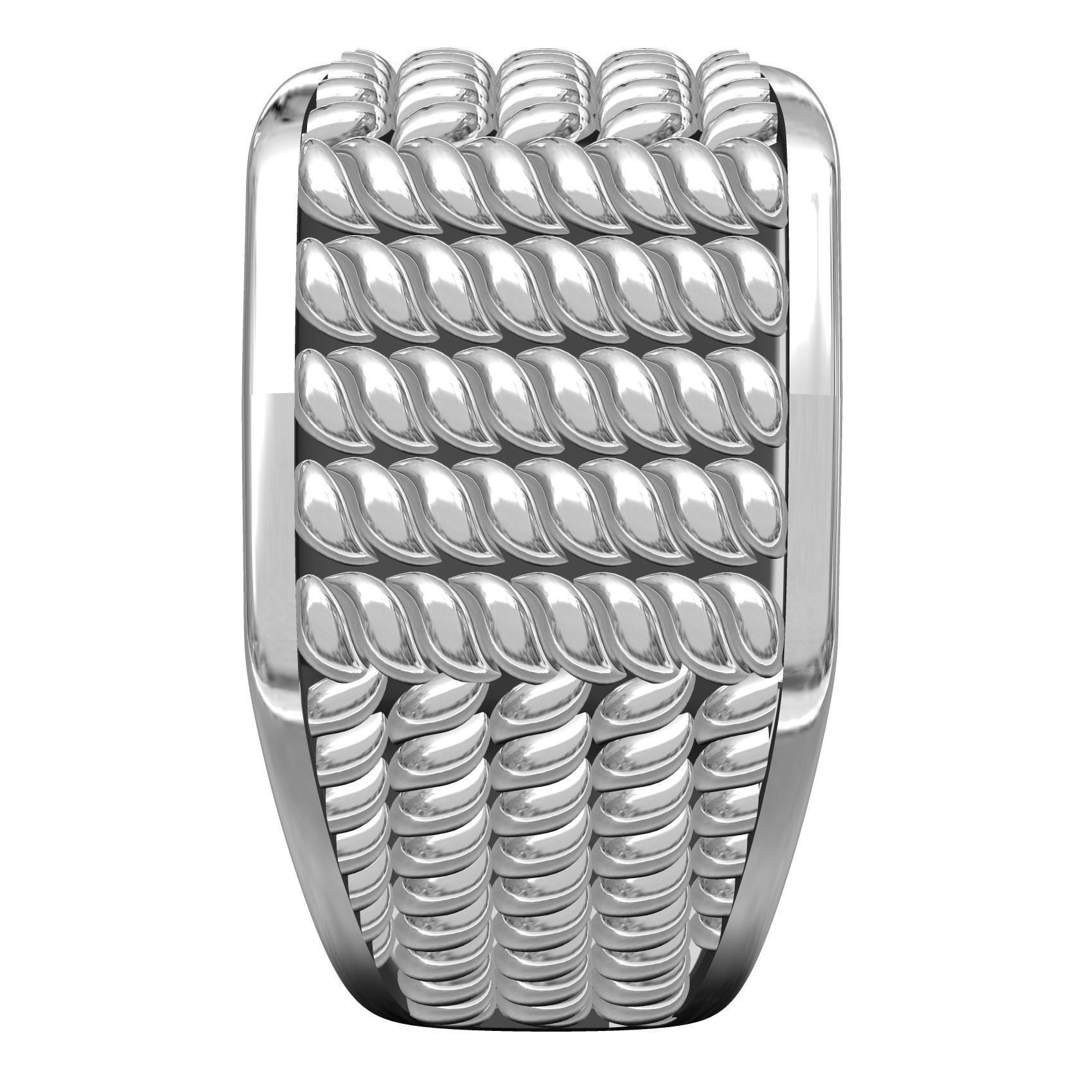 Twisted Wire Spinner Ring for Men 3D print model_8