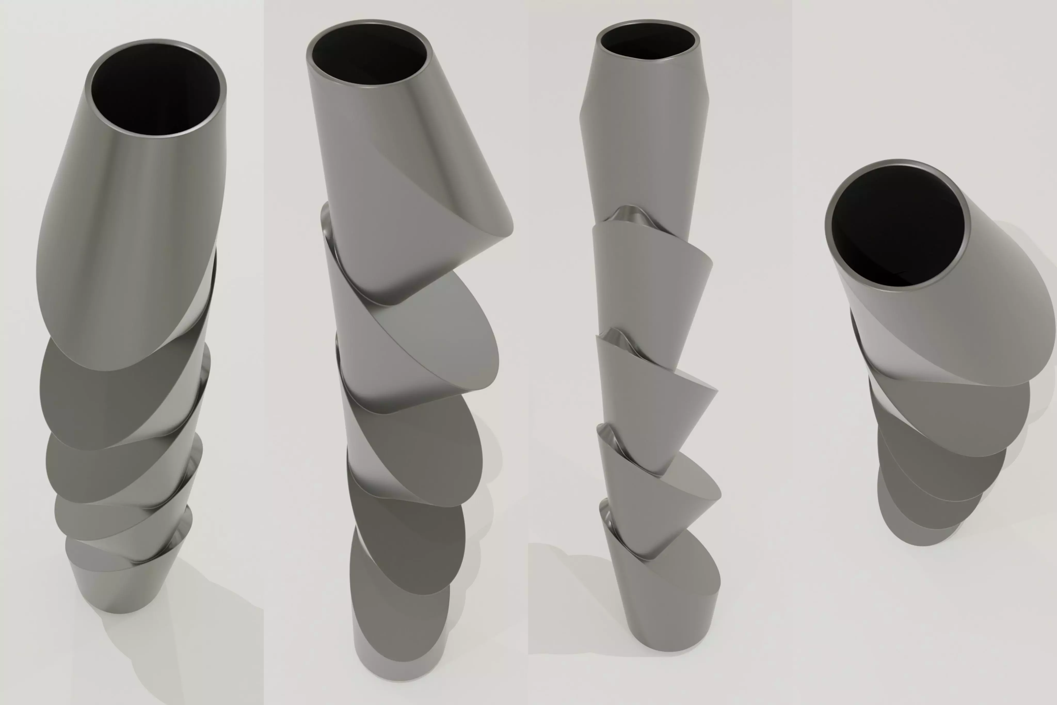 Structural vase 3D print model_0