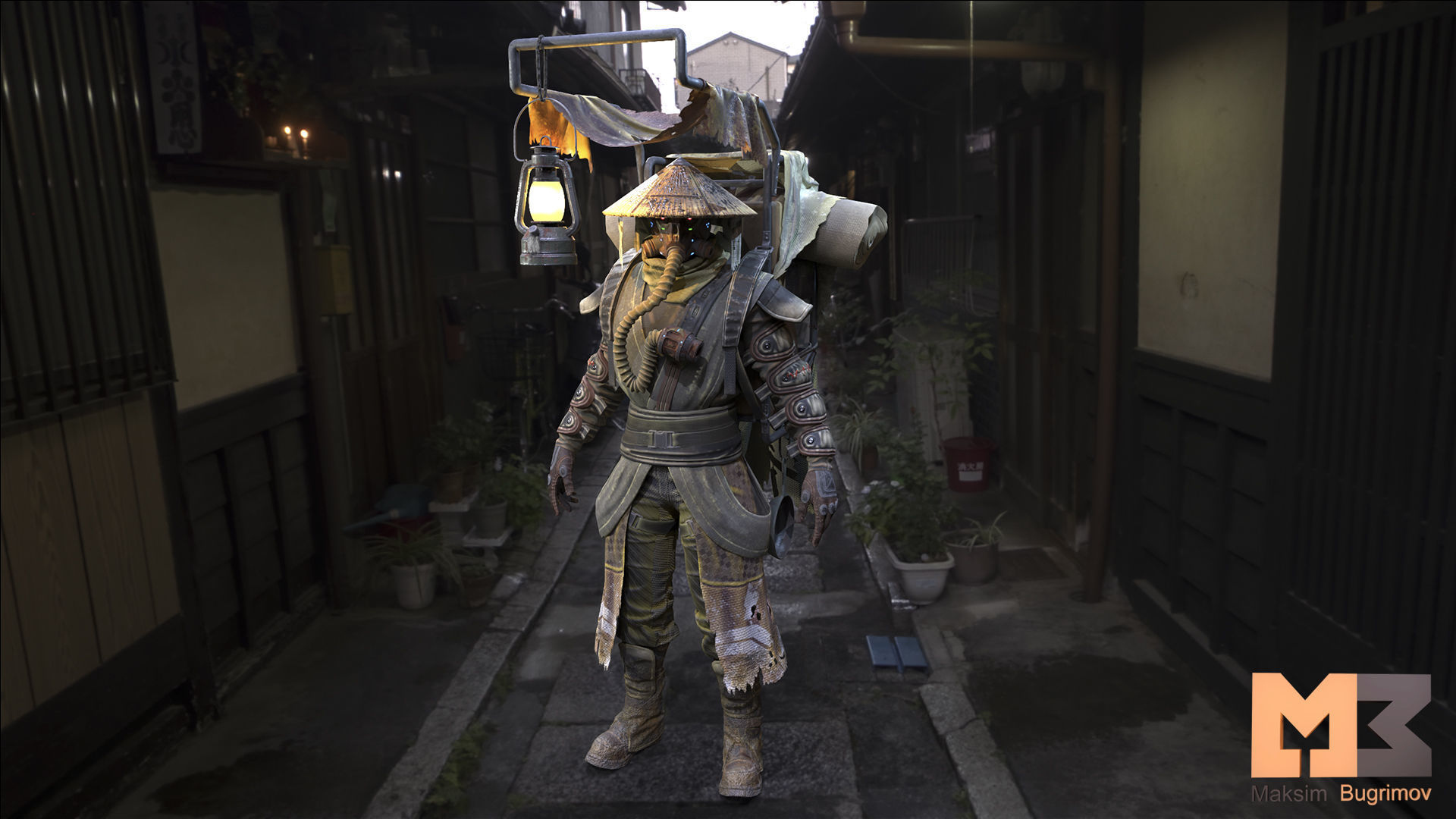 SCI-FI MERCENARY 04 SELLER Low-poly 3D model_5