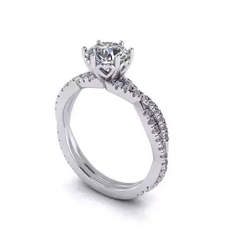 Round Cut Engagement Ring