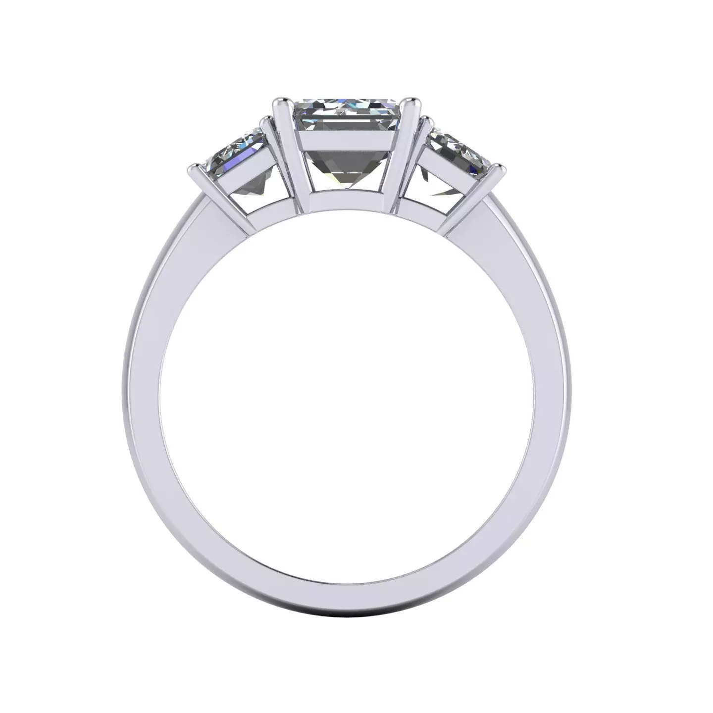 Cut Emerald Diamond Ring 3D print model