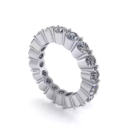 Round Cut Wedding Ring