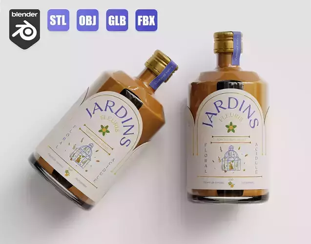 Soft drink Jardins Low-poly 3D model