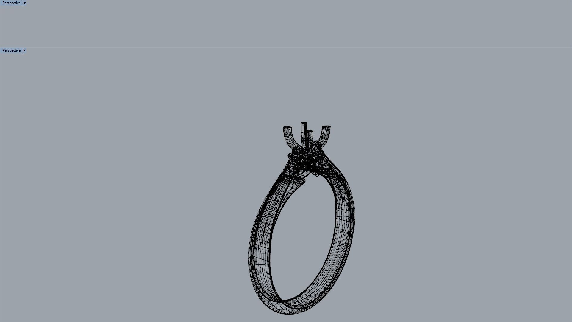 solitaire ring by pear 16 5mm 3D print model_4