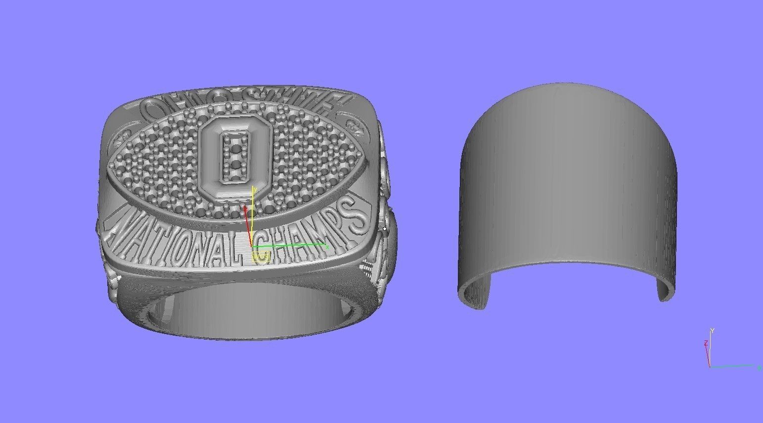 Ohio State Championship Ring 3D print model_14