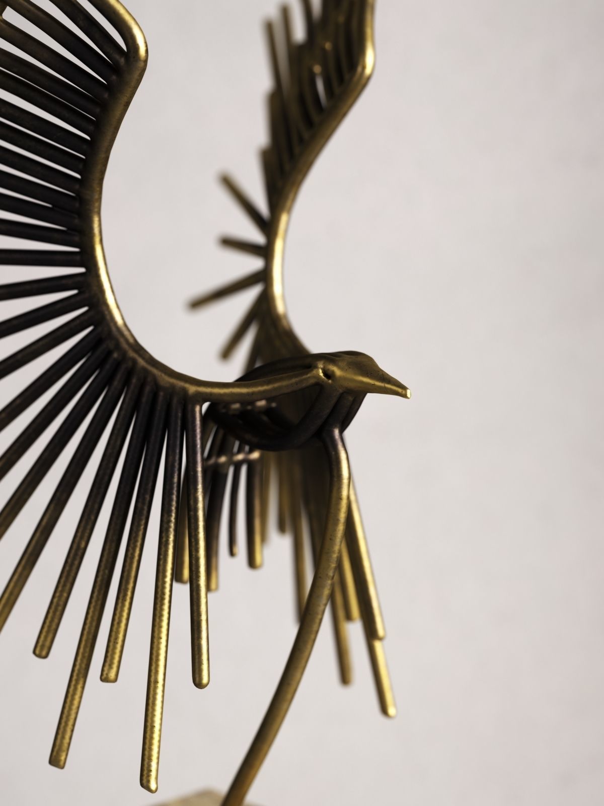 Abstract Welded Bird Sculpture 3D model_1