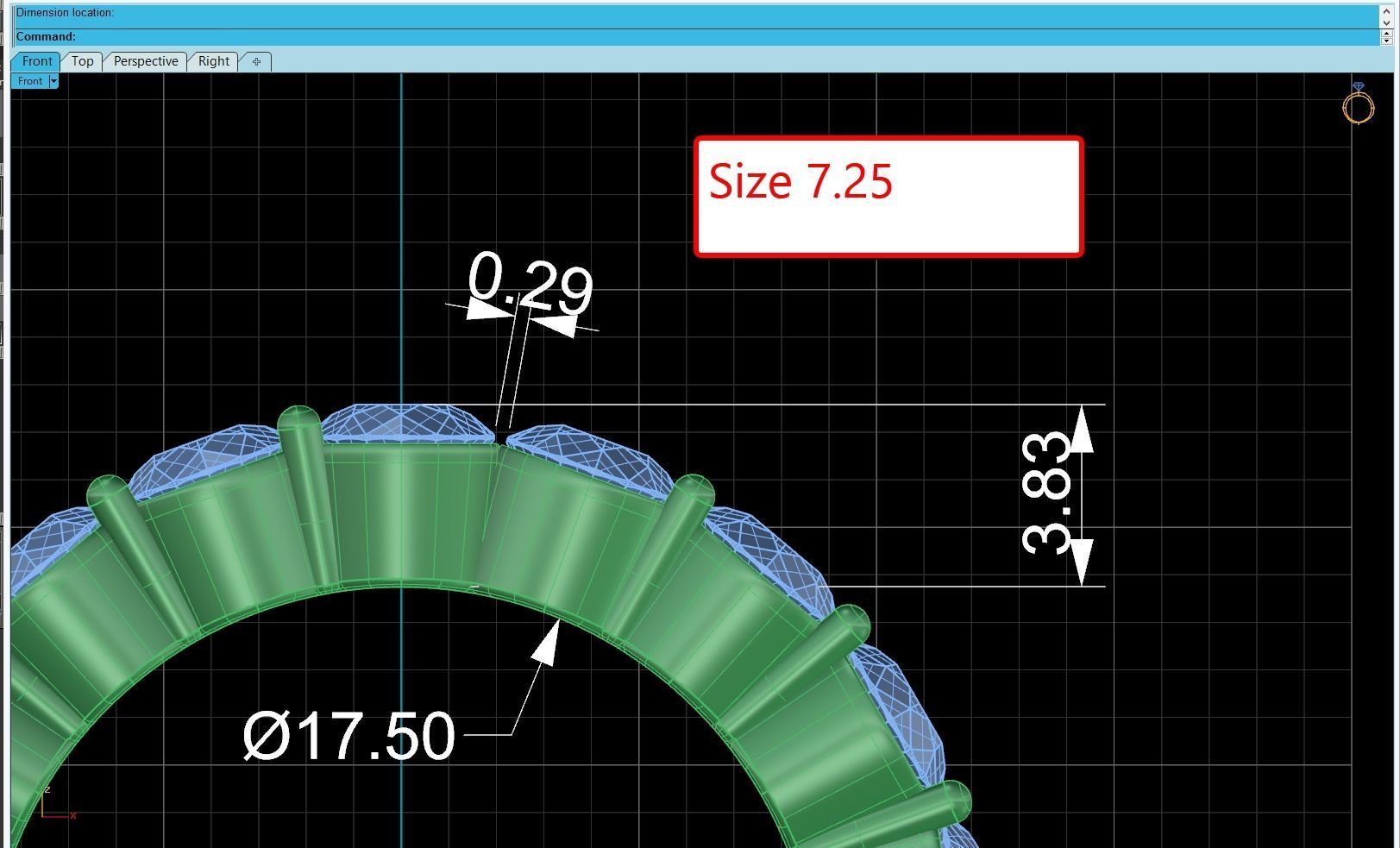 Precious Round Bend Ring 3D print model_4