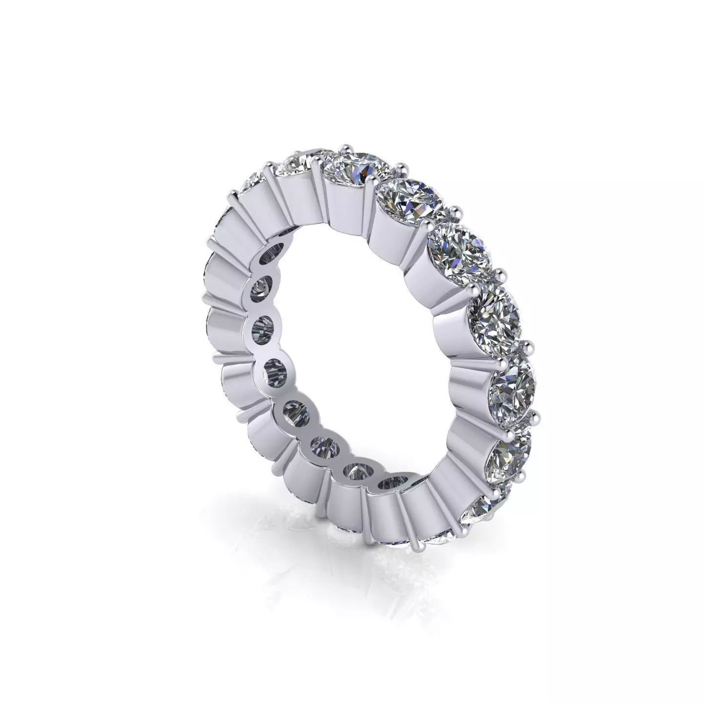 Precious Round Bend Ring 3D print model_0