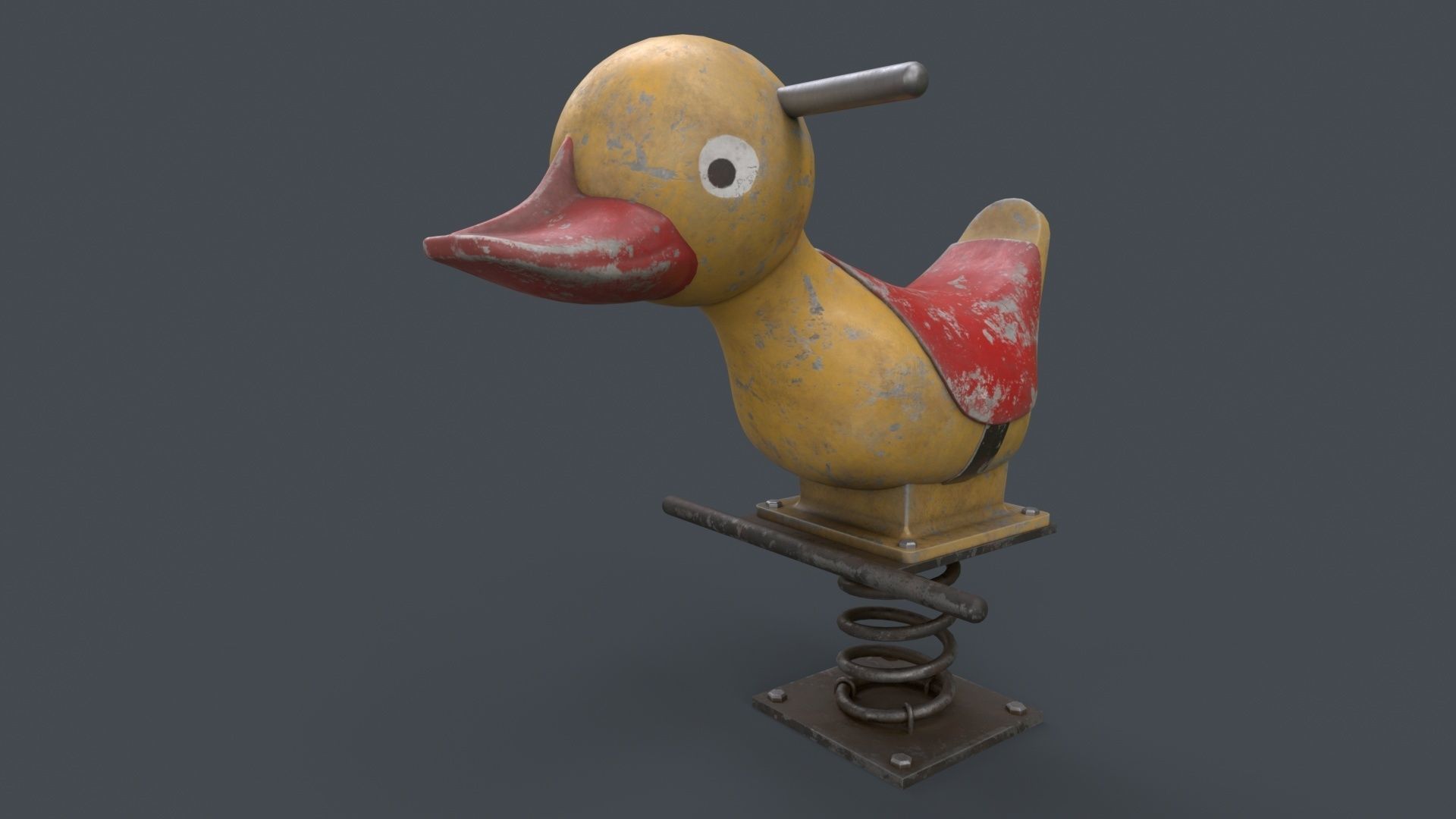 PBR Outdoor Spring Swing Playground Toy A Low-poly 3D model_23