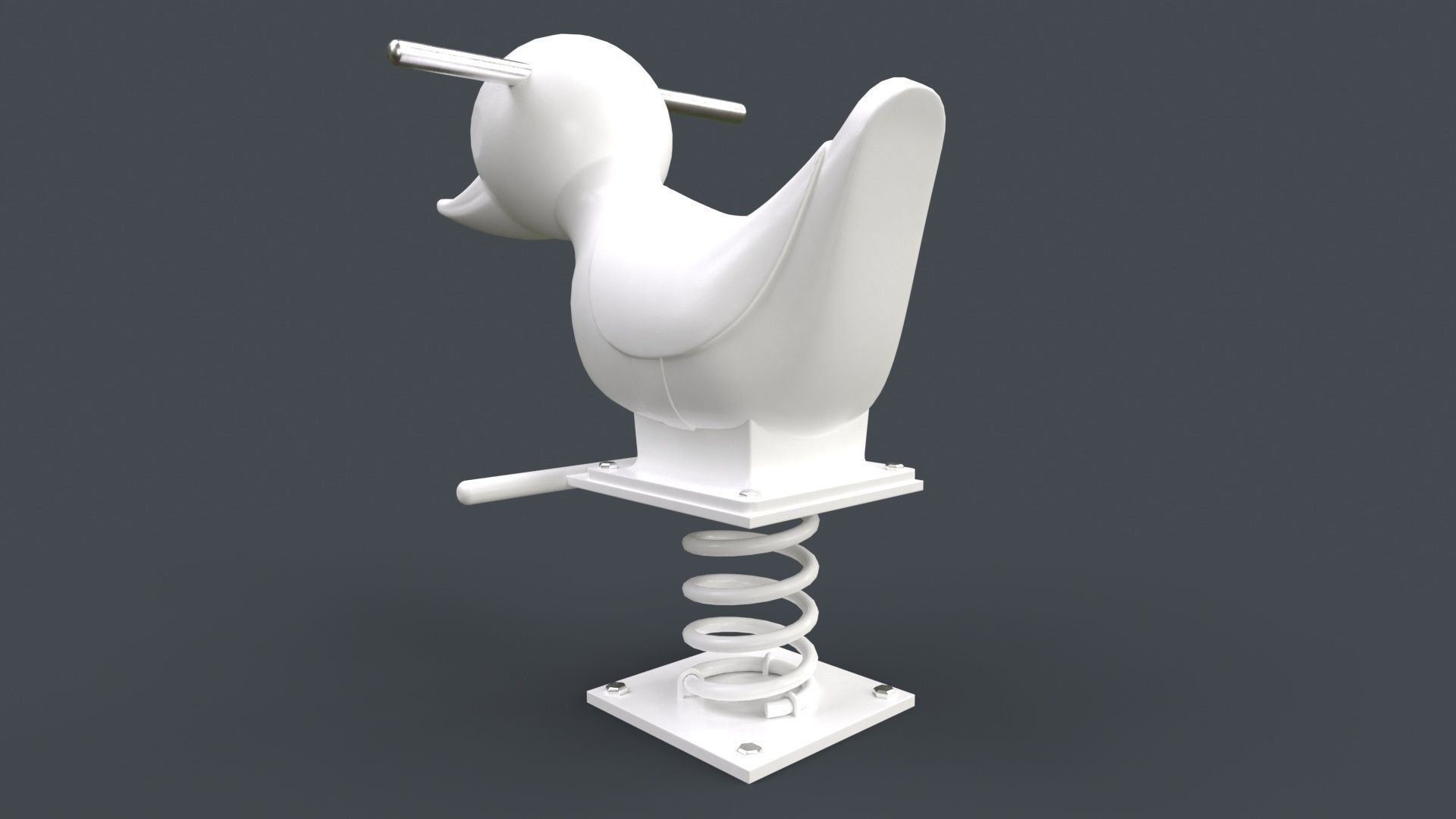 PBR Outdoor Spring Swing Playground Toy A Low-poly 3D model_32